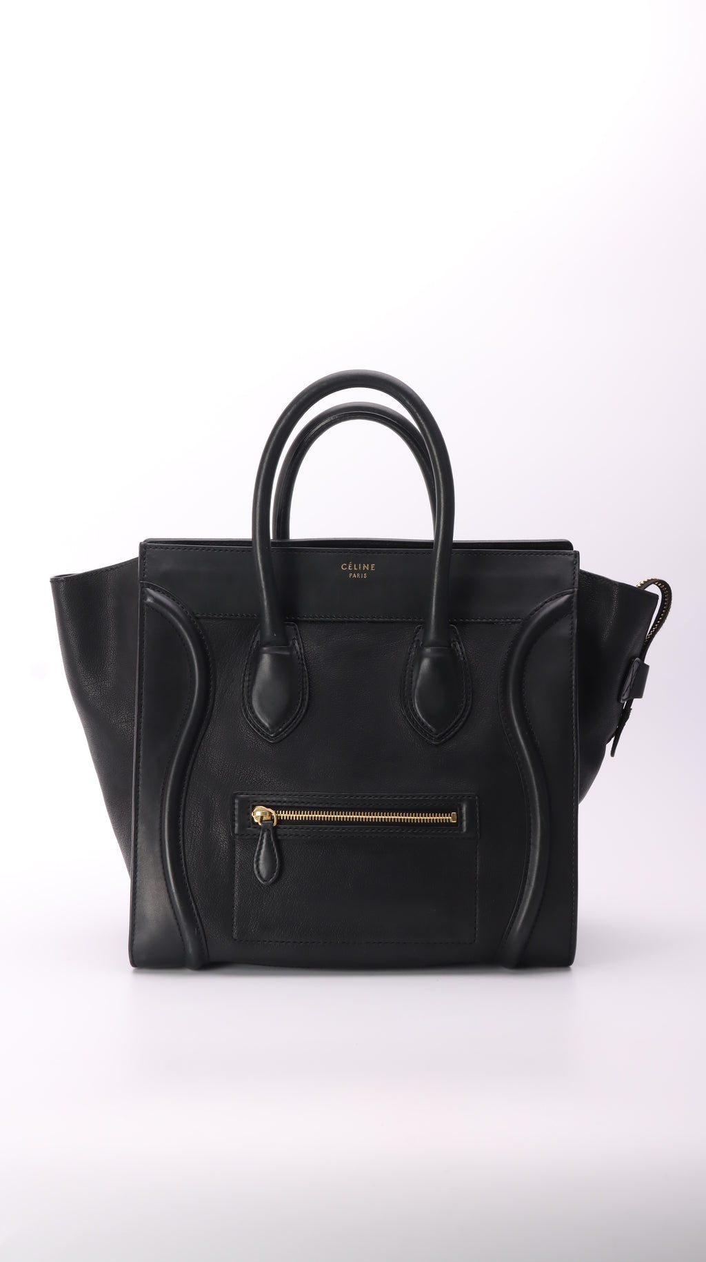 Celine Luggage Mini Handbag - Black