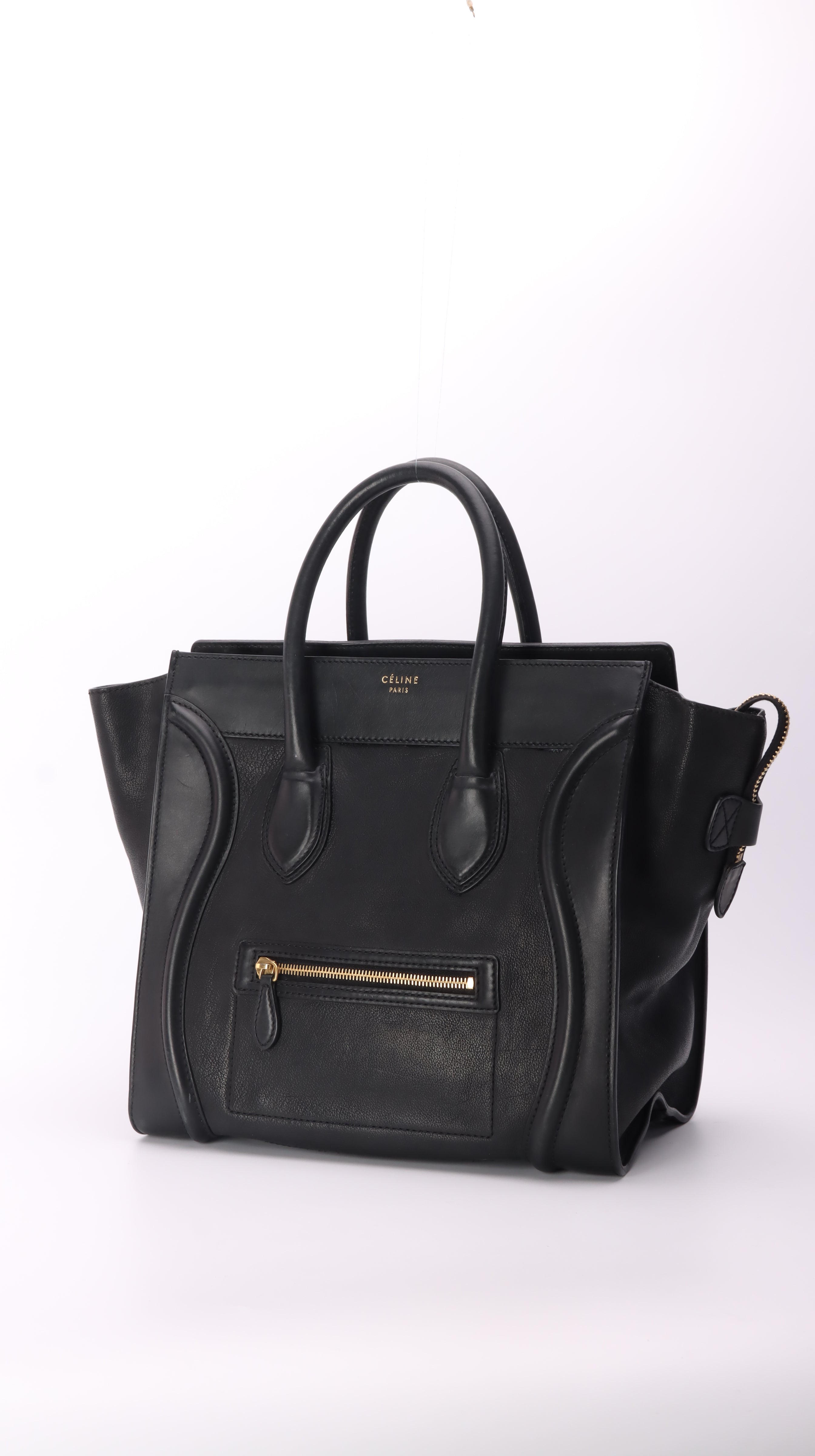 Celine Luggage Mini Handbag - Black