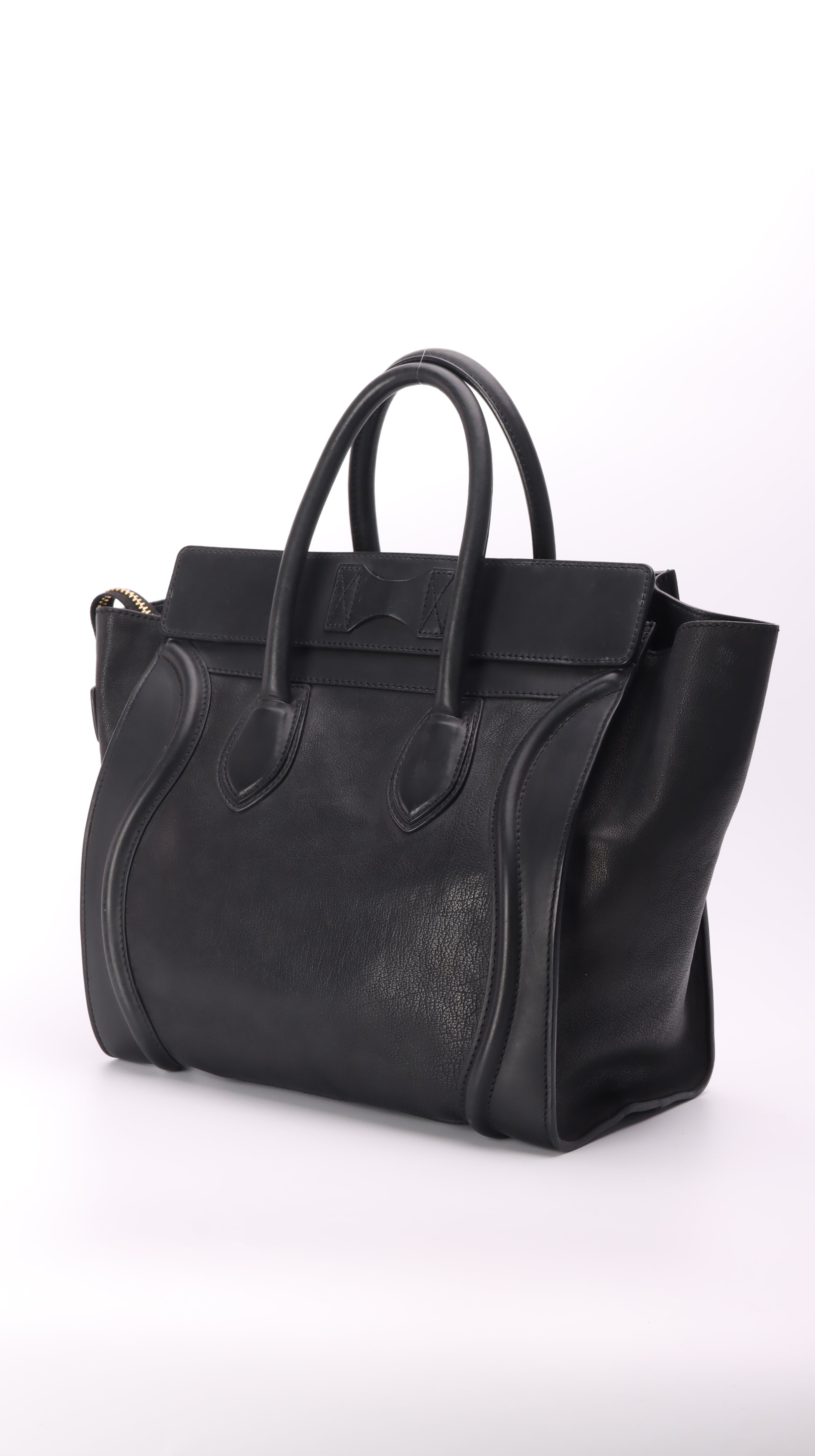 Celine Luggage Mini Handbag - Black