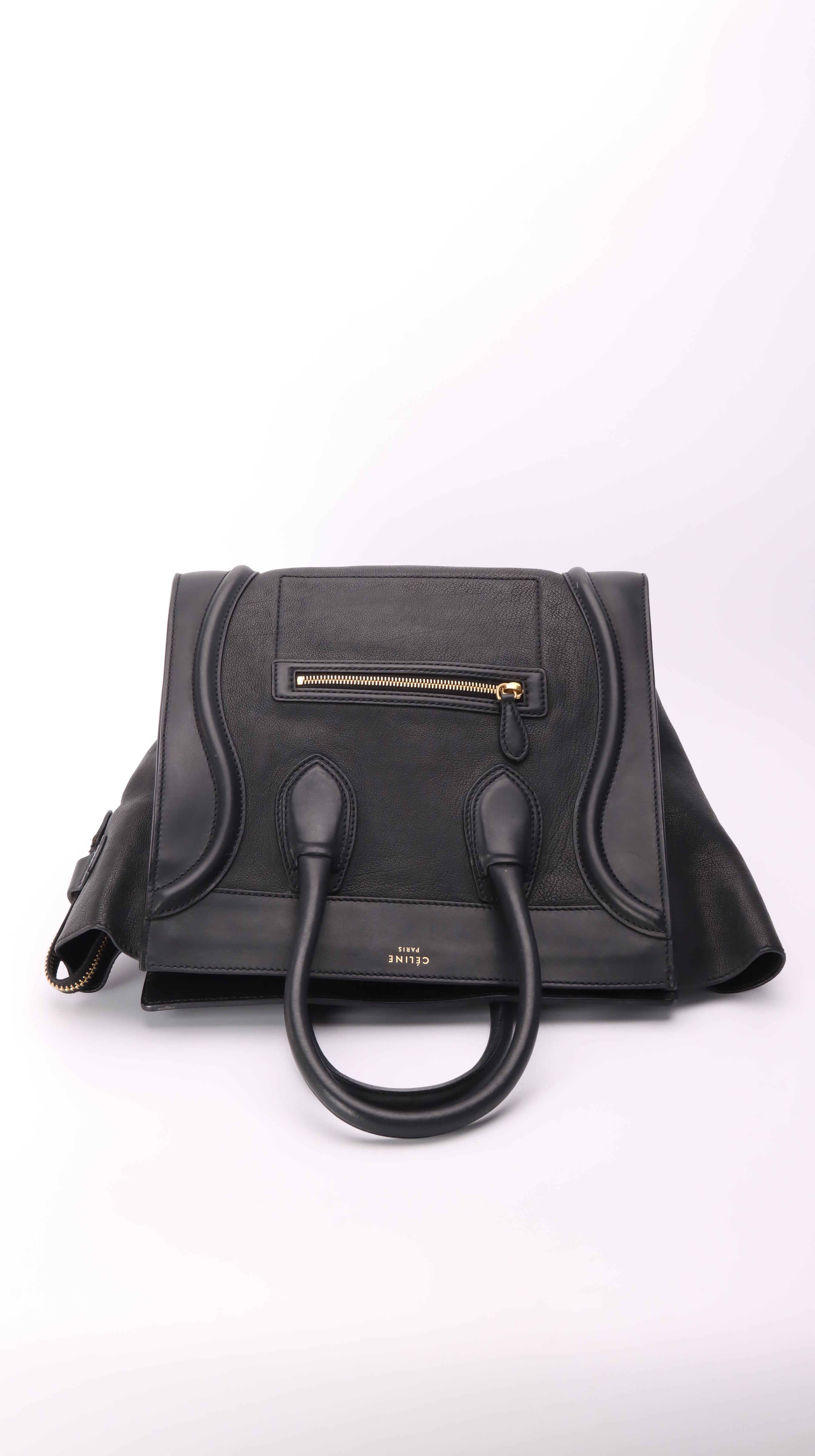 Celine Luggage Mini Handbag - Black