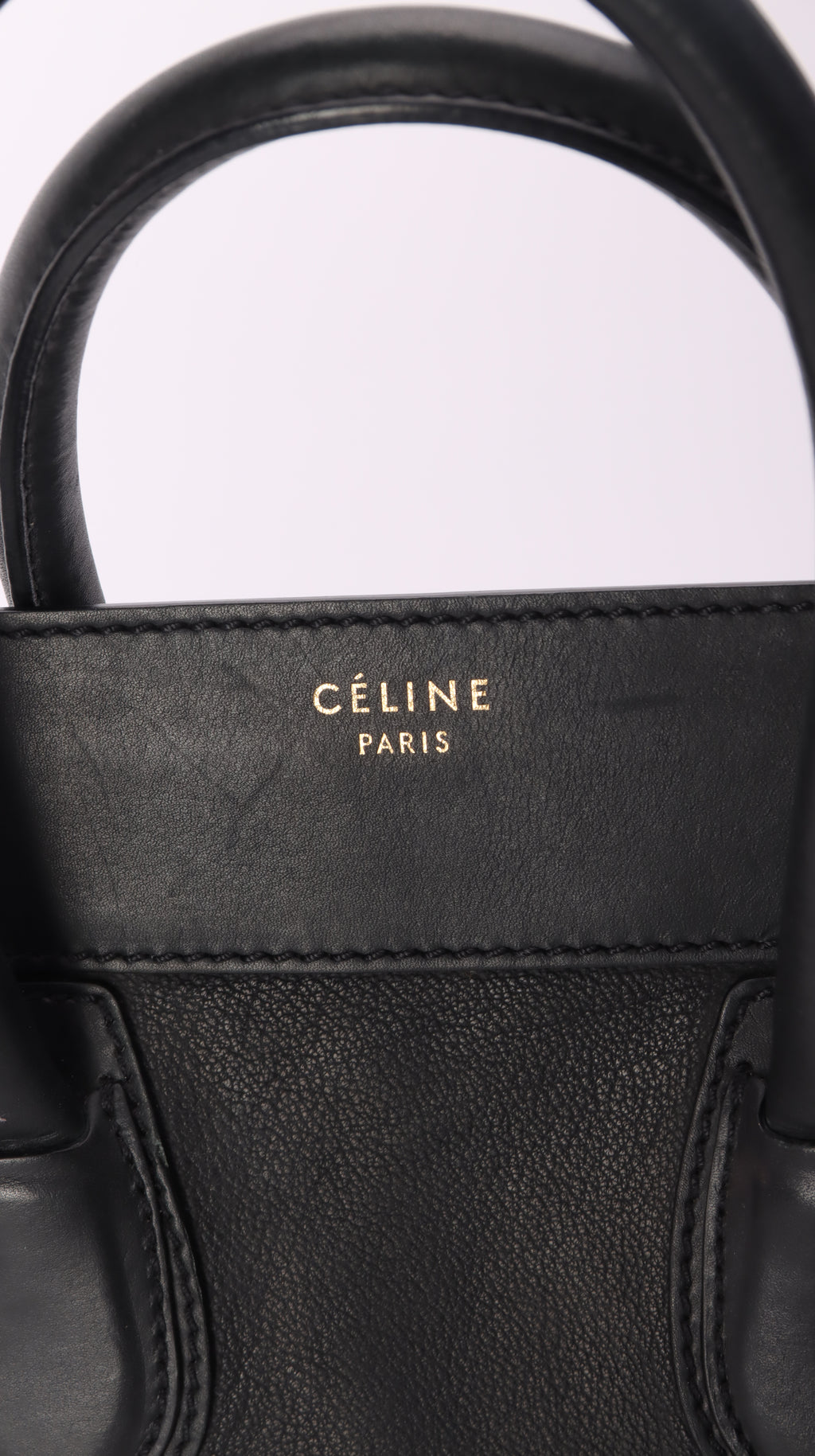 Celine Luggage Mini Handbag - Black