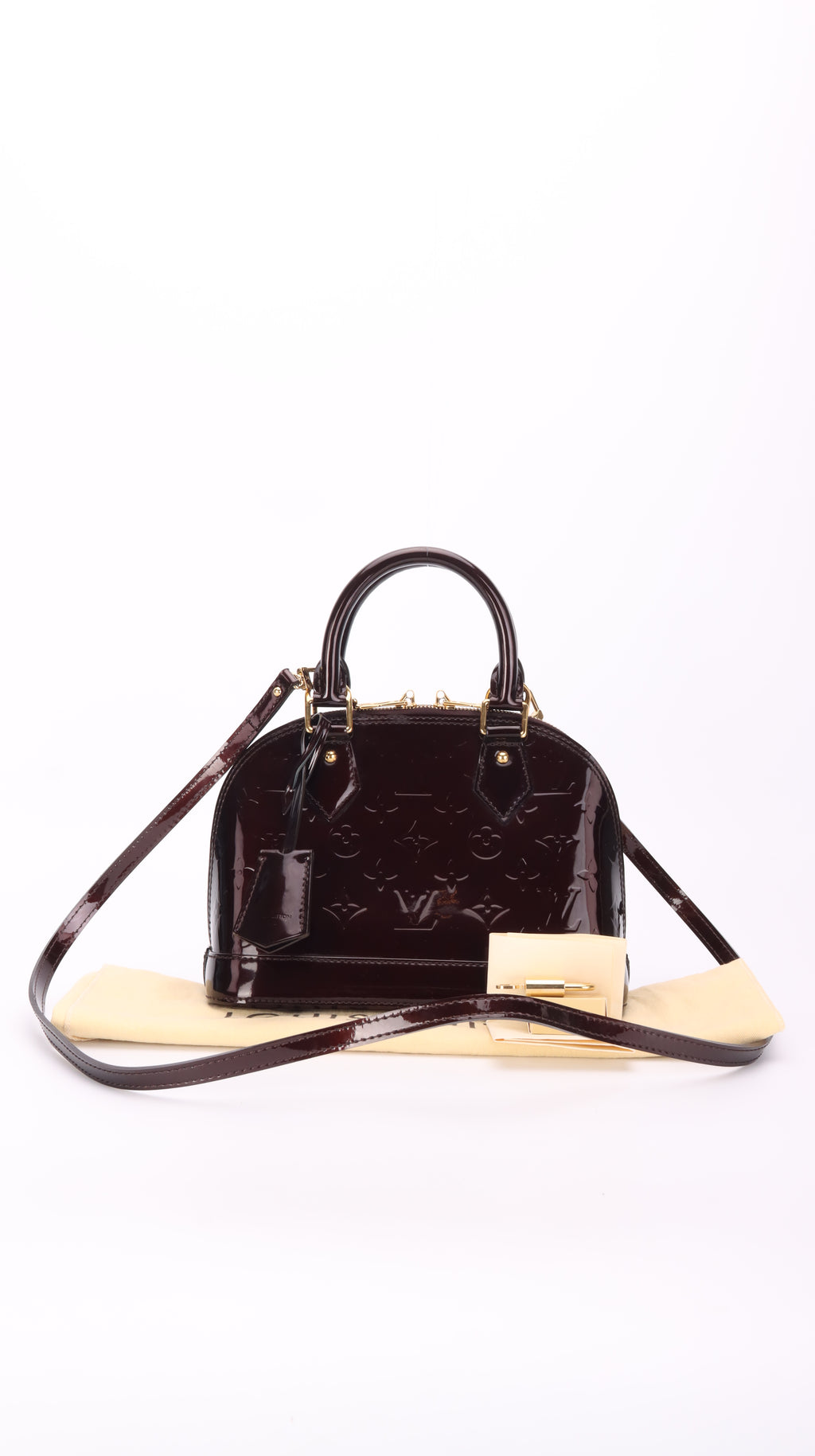 Louis Vuitton Alma BB Patent Leather Burgundy