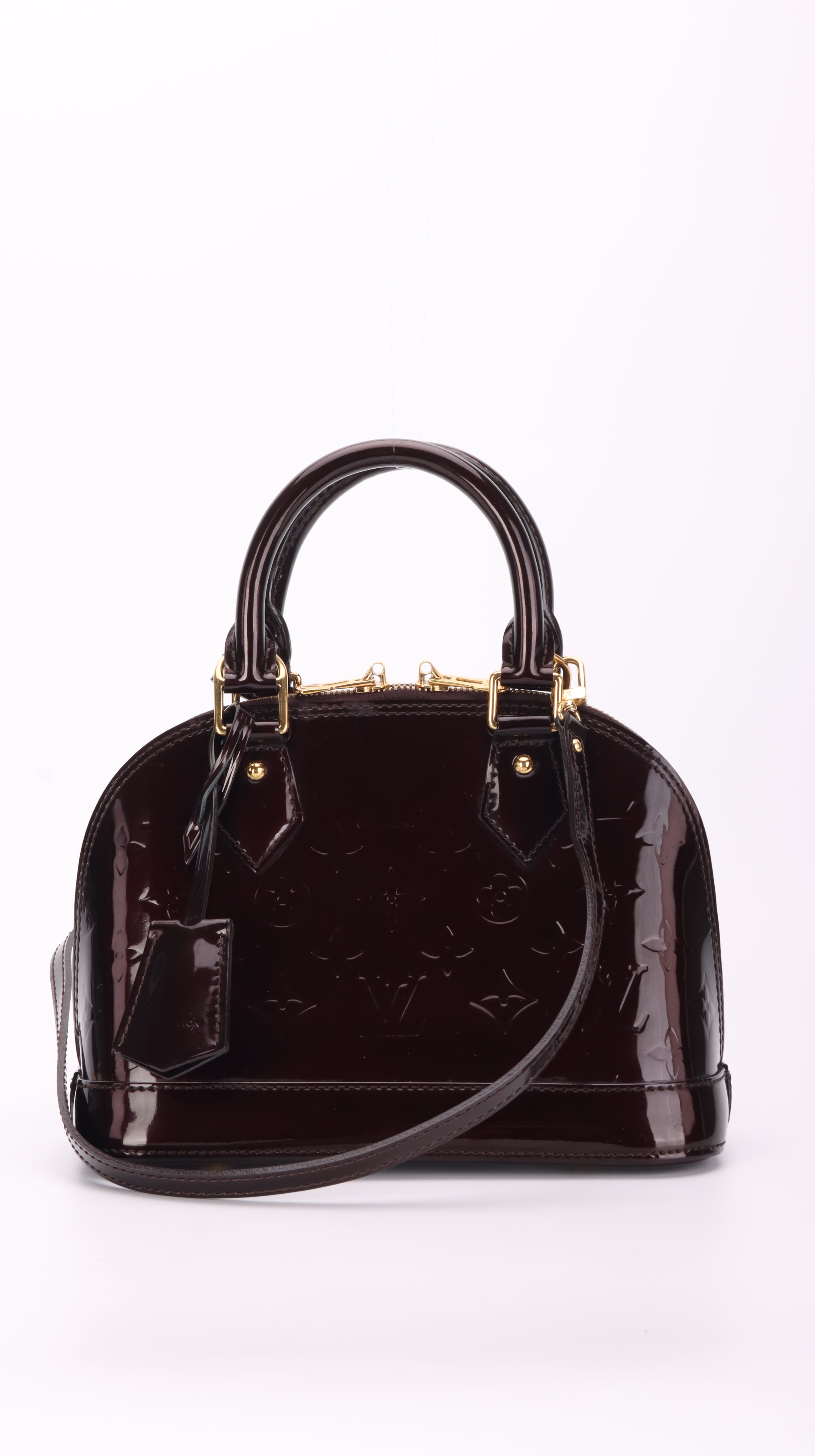 Louis Vuitton Alma BB Patent Leather Burgundy