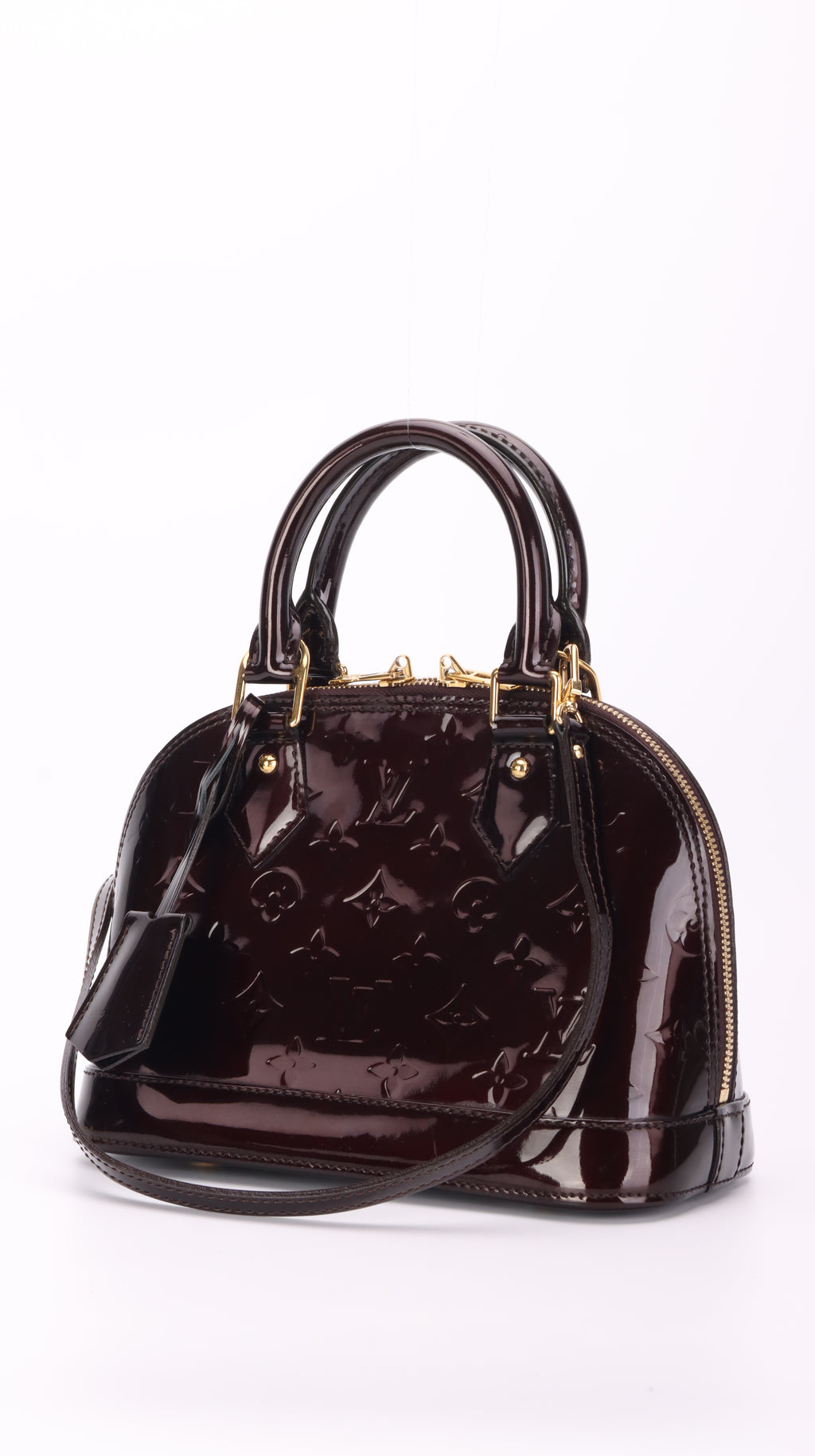 Louis Vuitton Alma BB Patent Leather Burgundy