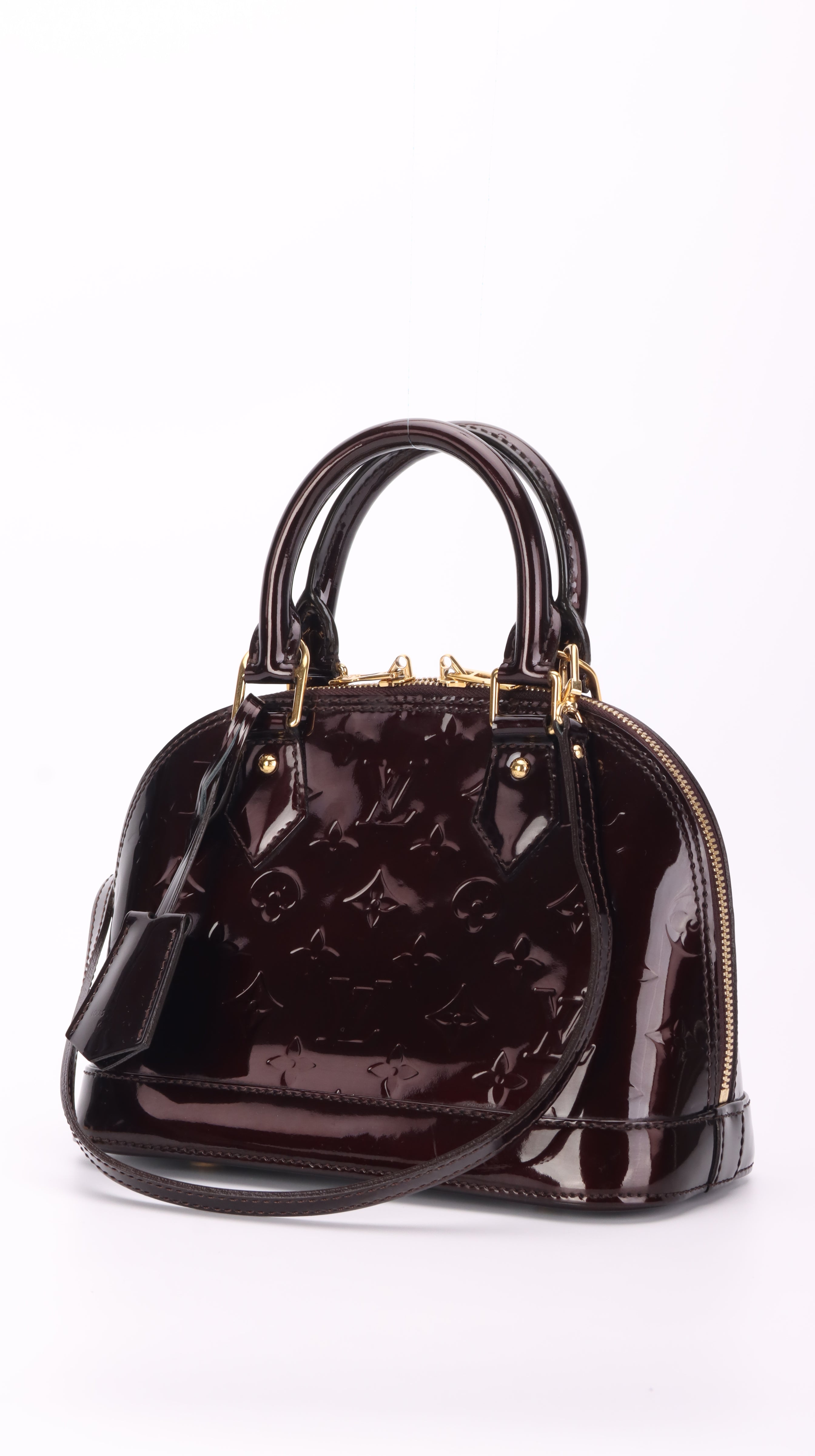 Louis Vuitton Alma BB Patent Leather Burgundy