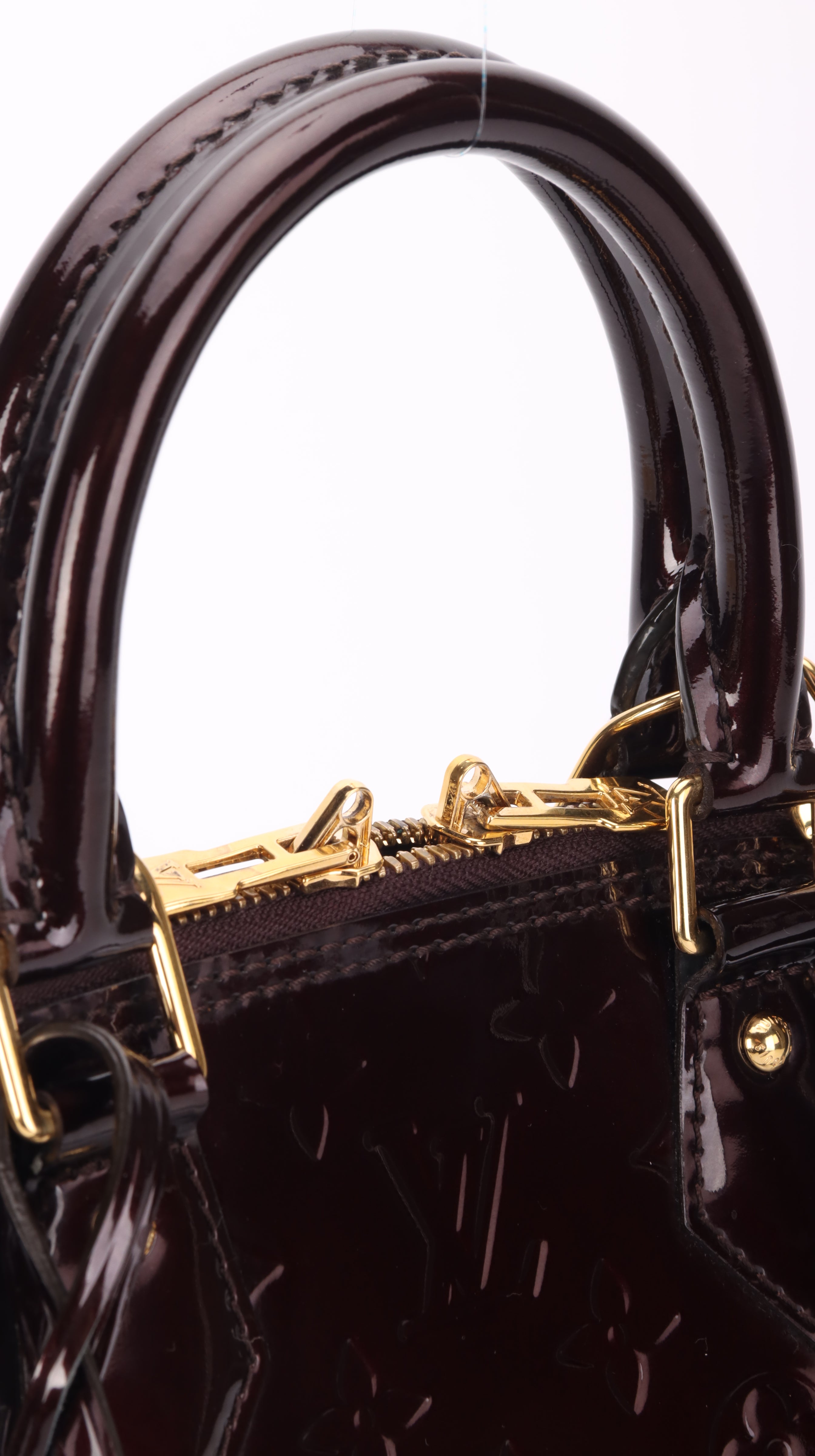 Louis Vuitton Alma BB Patent Leather Burgundy