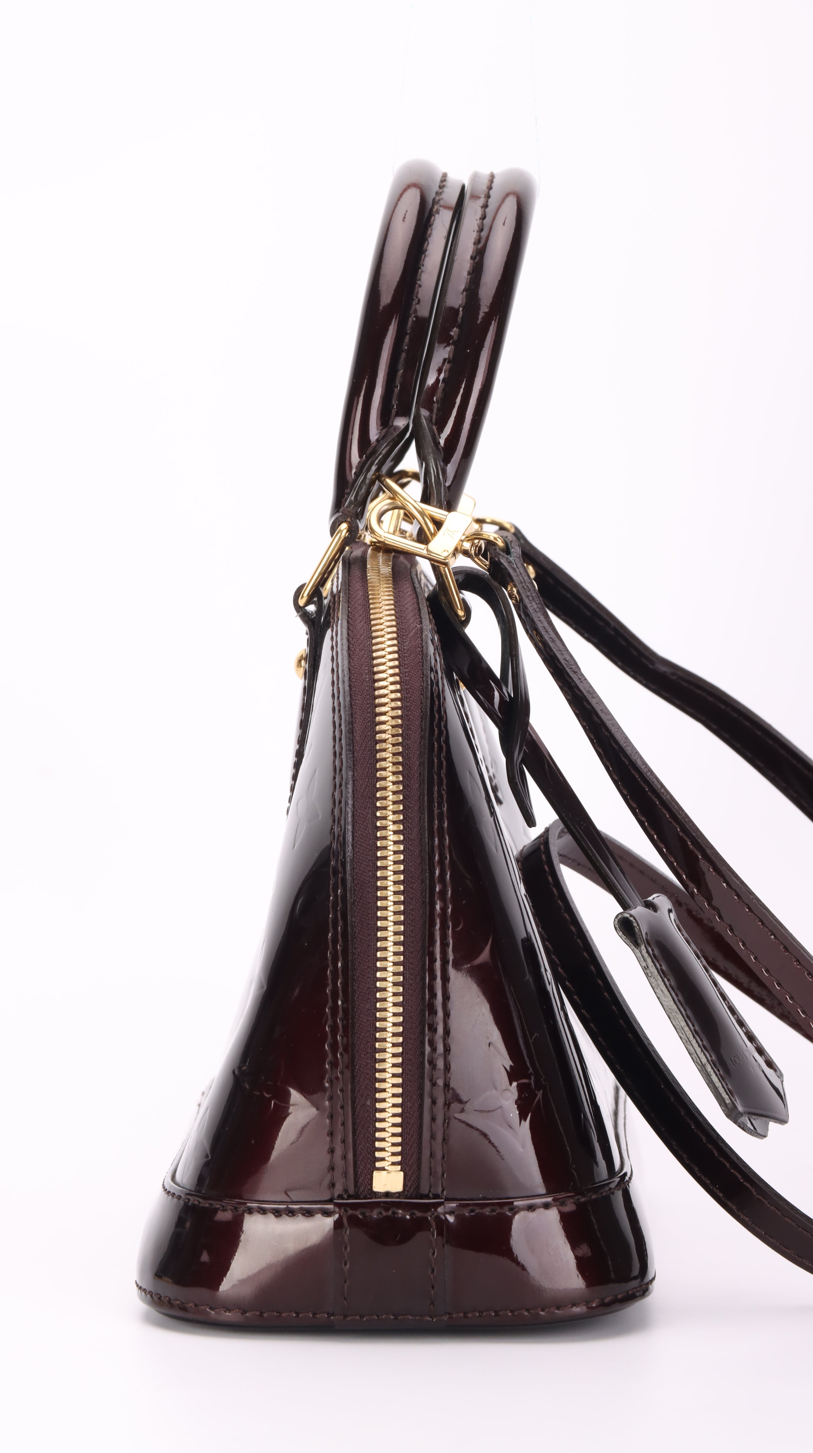 Louis Vuitton Alma BB Patent Leather Burgundy