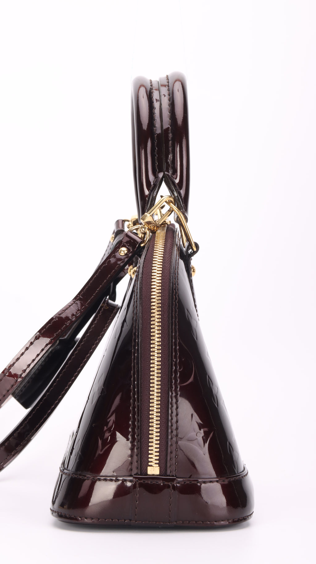 Louis Vuitton Alma BB Patent Leather Burgundy