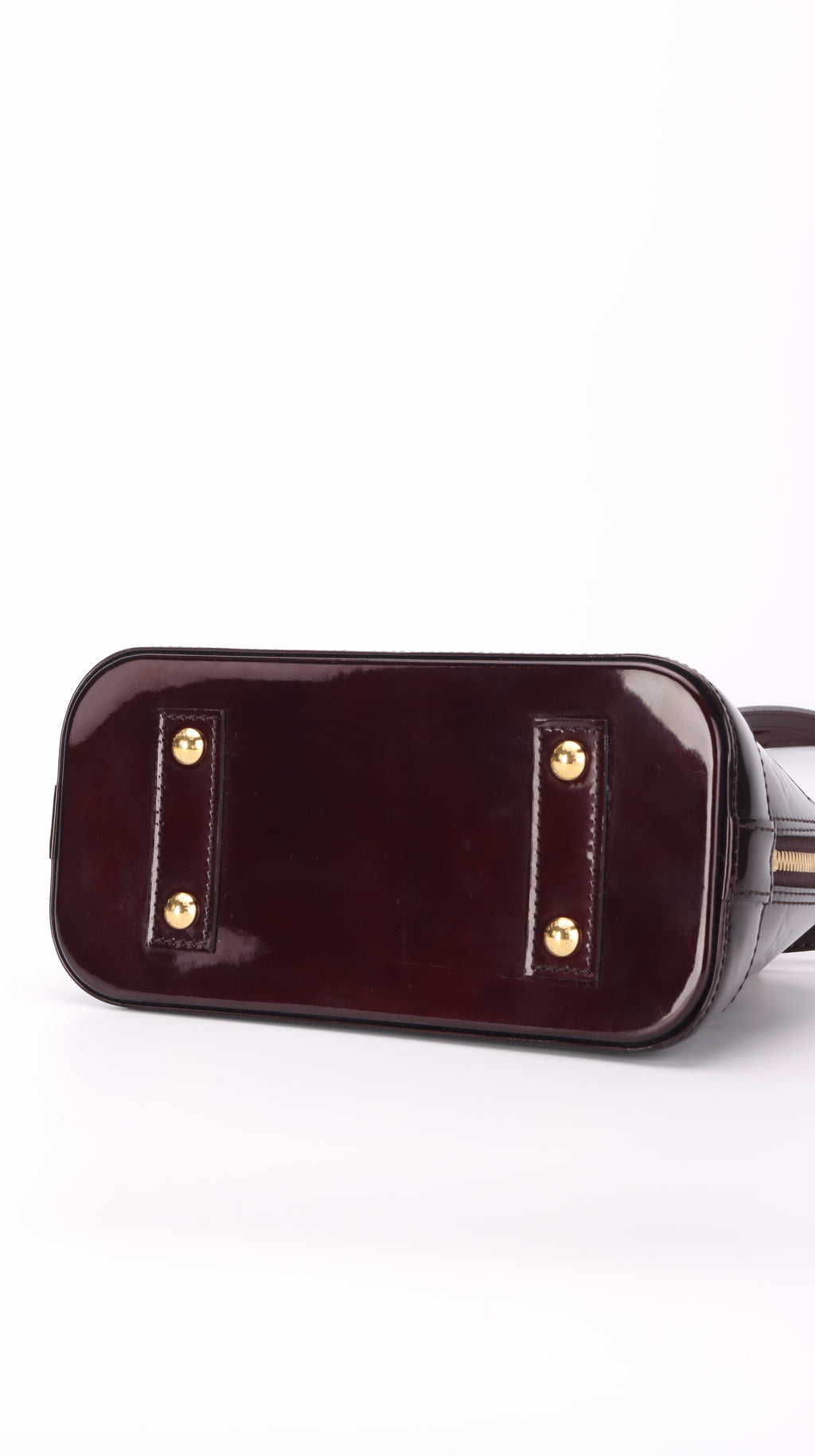 Louis Vuitton Alma BB Patent Leather Burgundy
