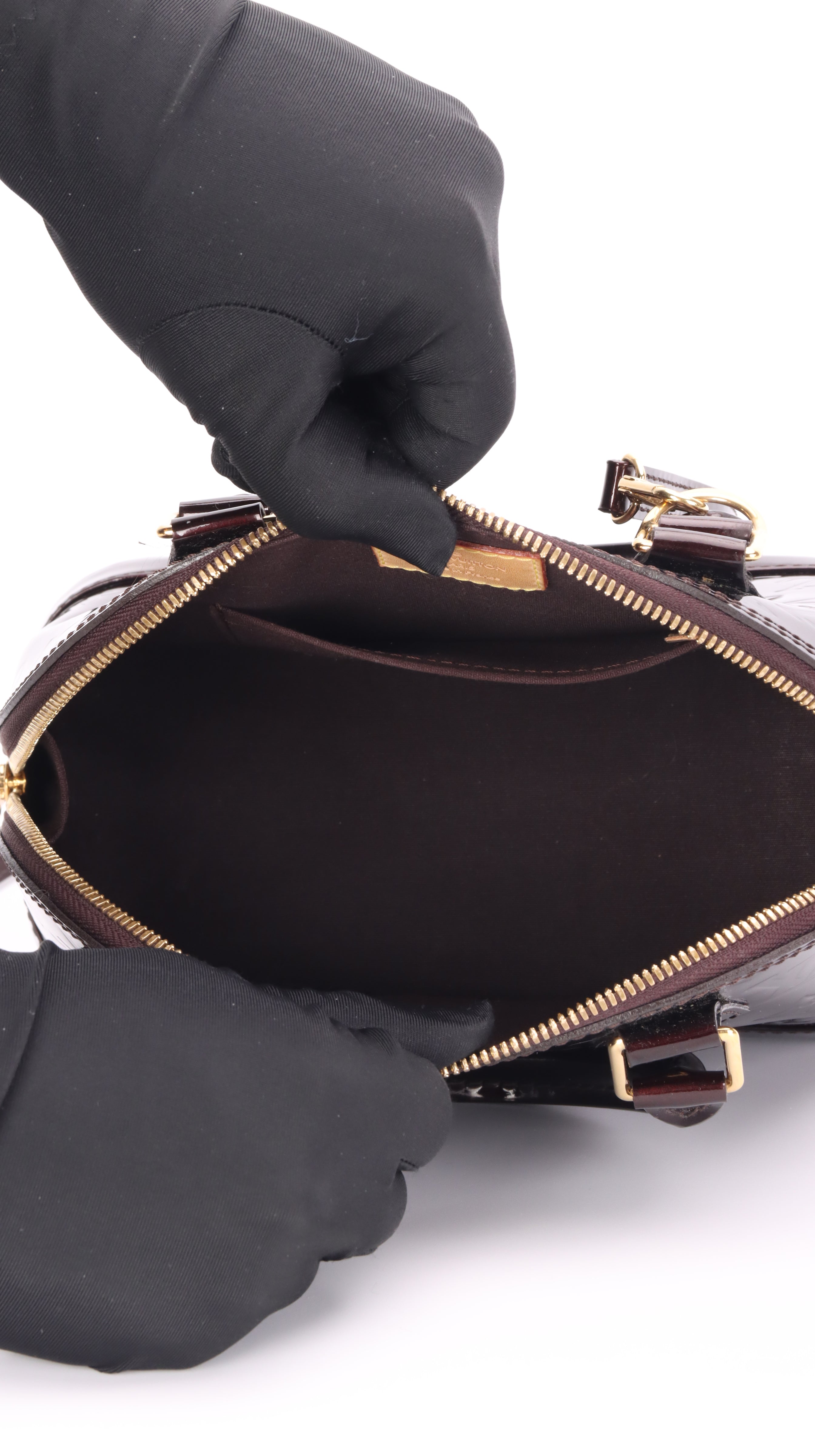 Louis Vuitton Alma BB Patent Leather Burgundy