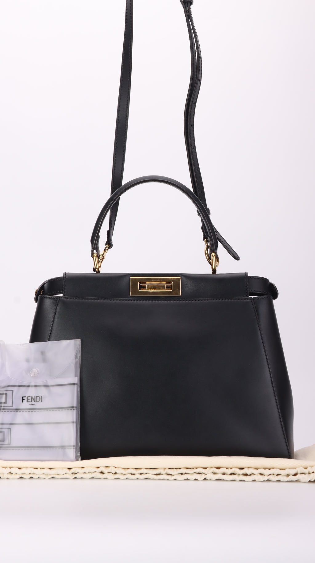 Fendi Peekaboo Shoulder Bag Black