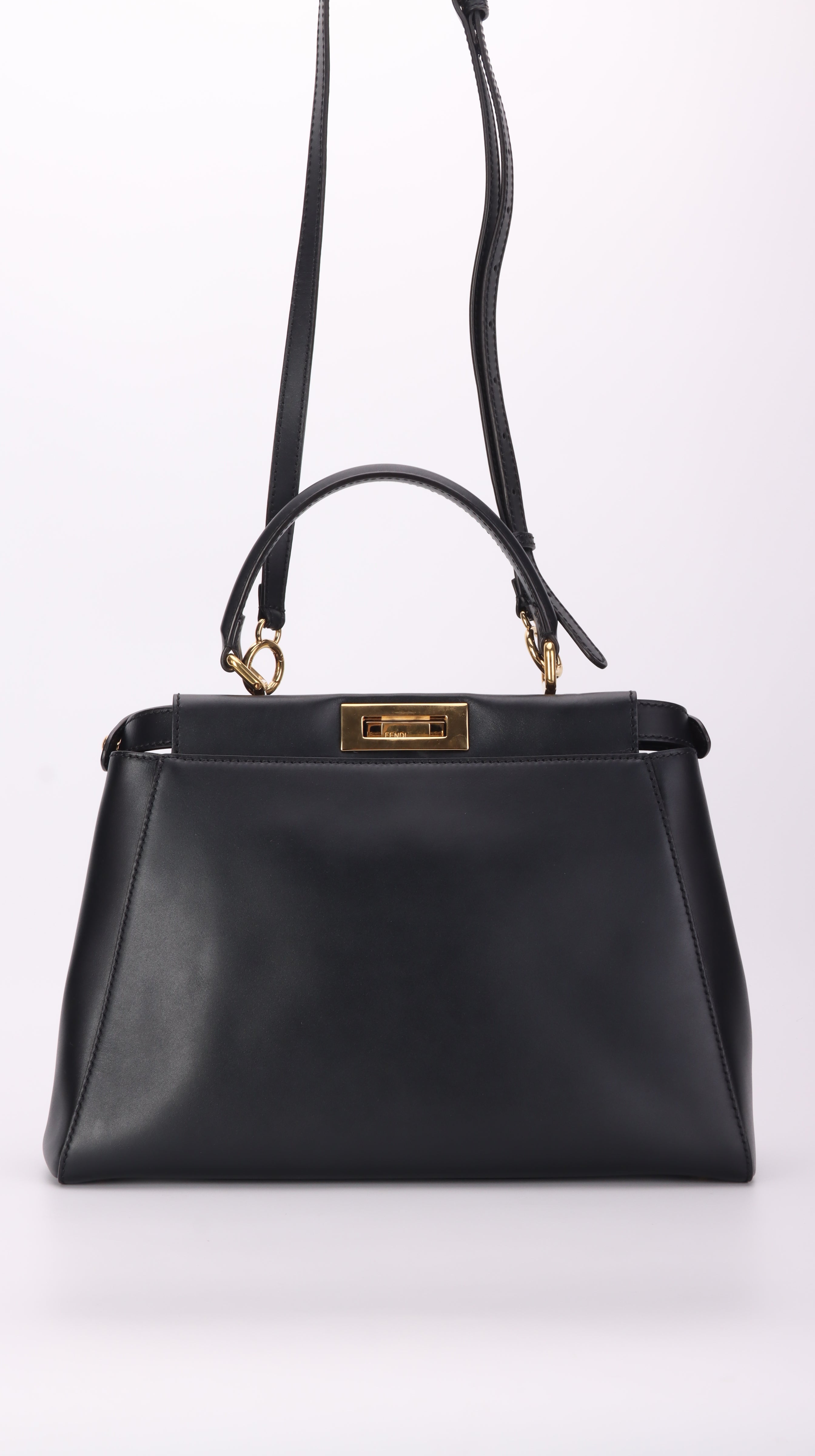 Fendi Peekaboo Shoulder Bag Black