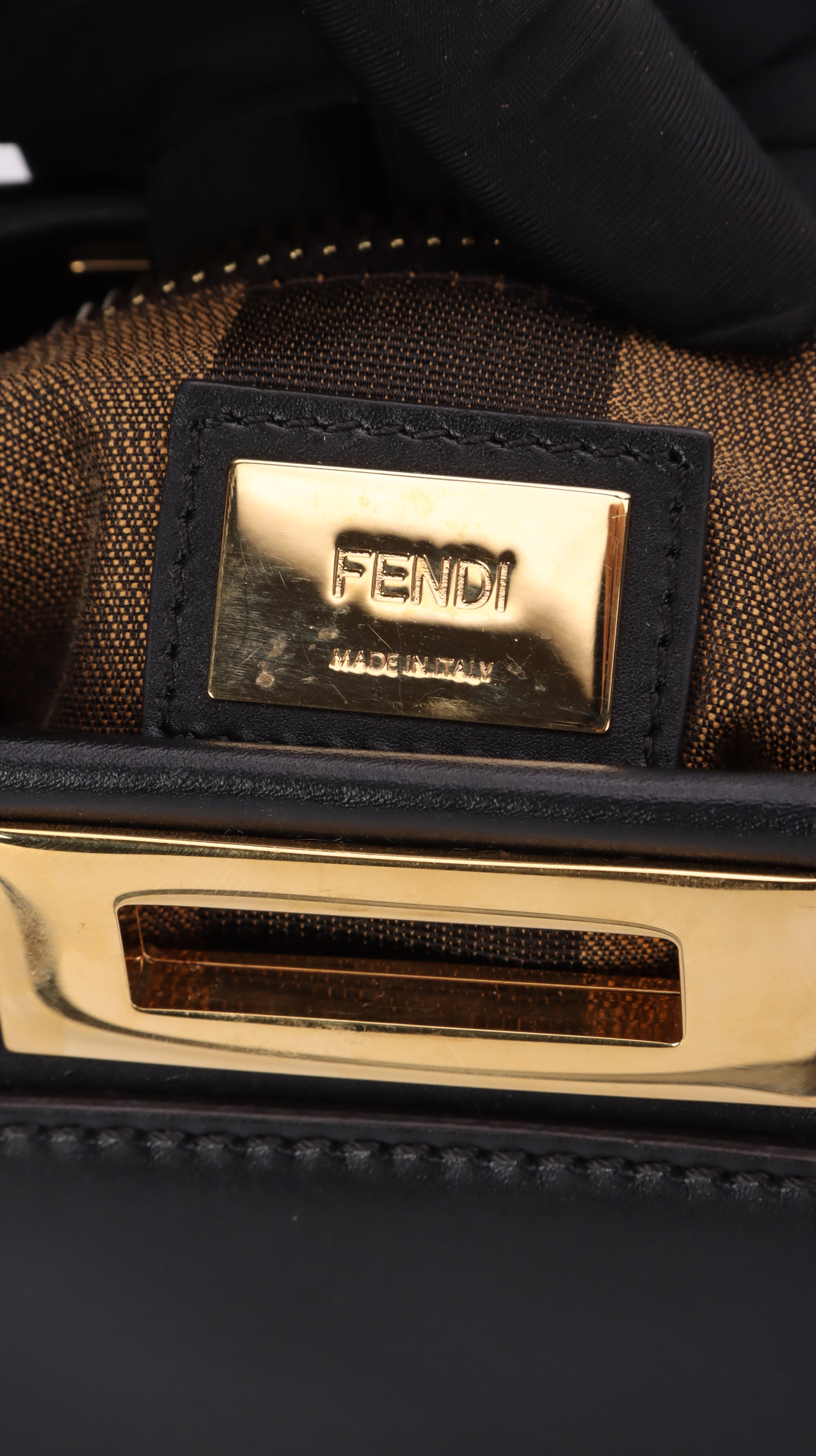 Fendi Peekaboo Shoulder Bag Black