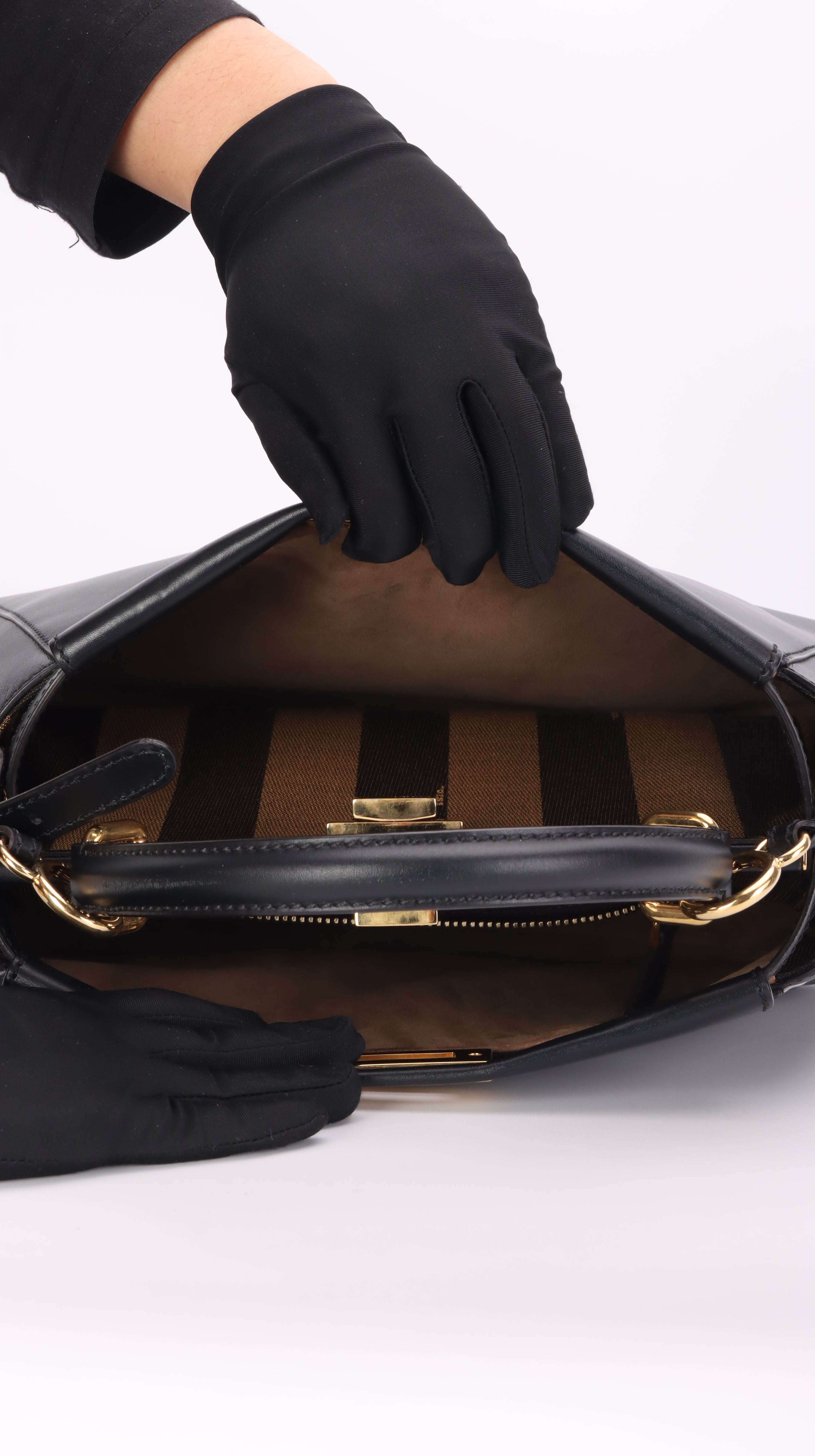 Fendi Peekaboo Shoulder Bag Black