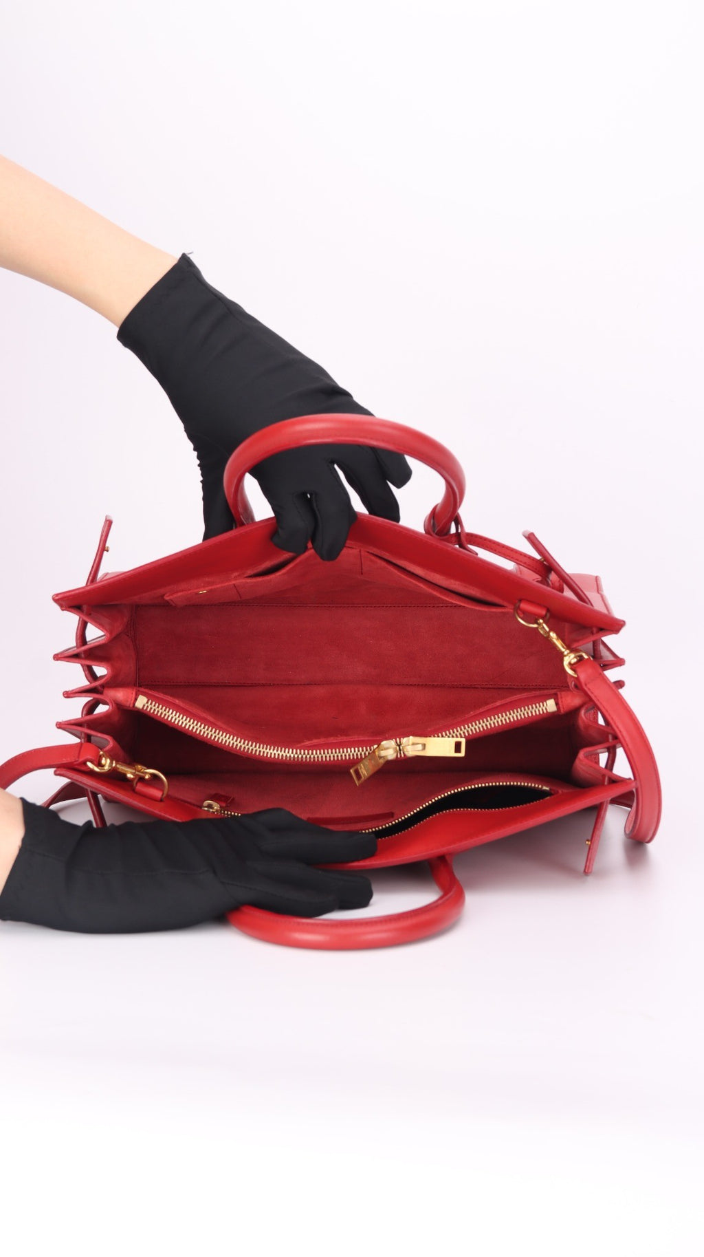 Saint Laurent Sac De Jour Shoulder Bag - Red