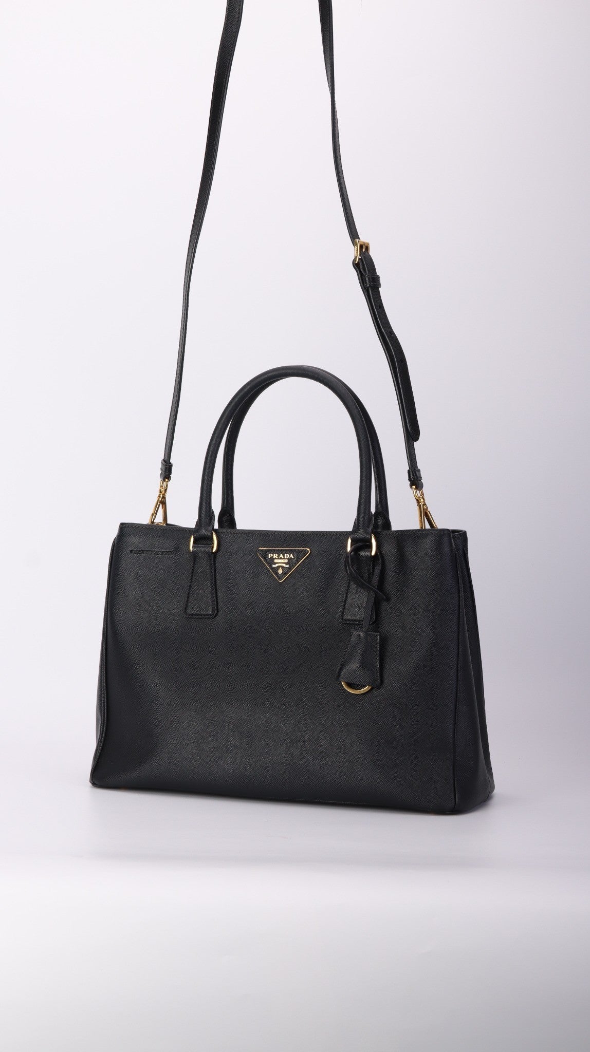 Prada Galleria Saffiano Shoulder Bag - Black