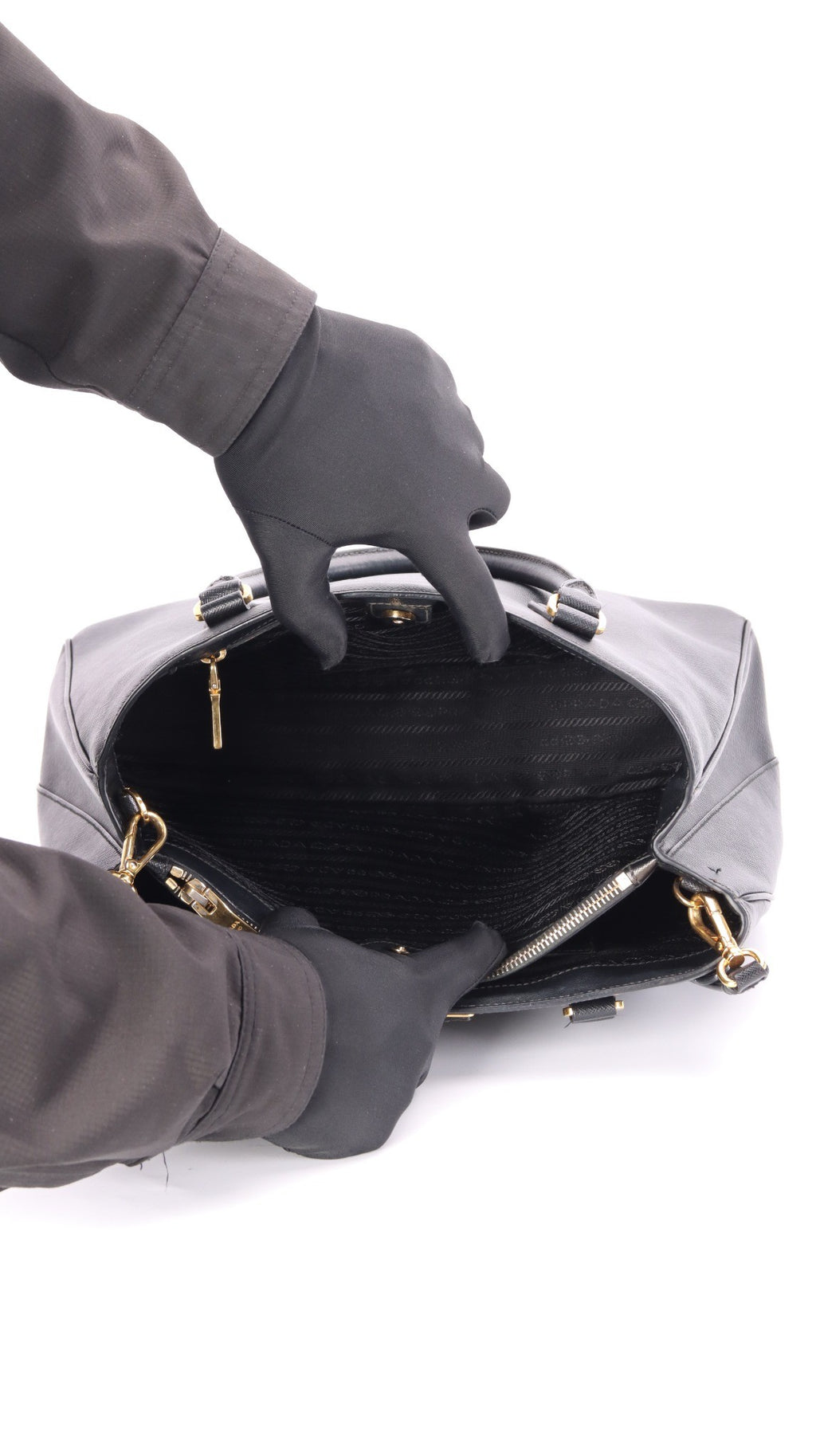 Prada Galleria Saffiano Shoulder Bag - Black