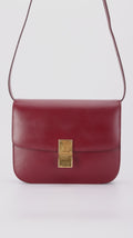 Celine Box Shoulder Bag - Burgundy