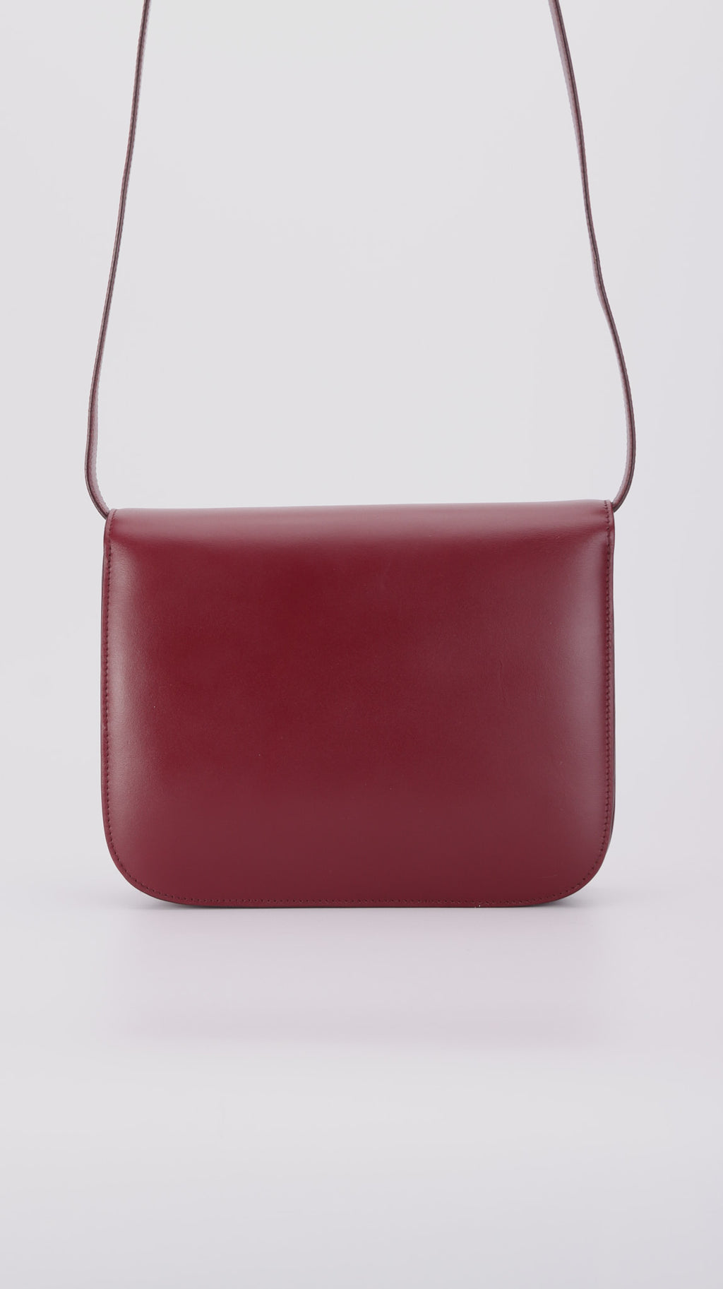 Celine Box Shoulder Bag - Burgundy