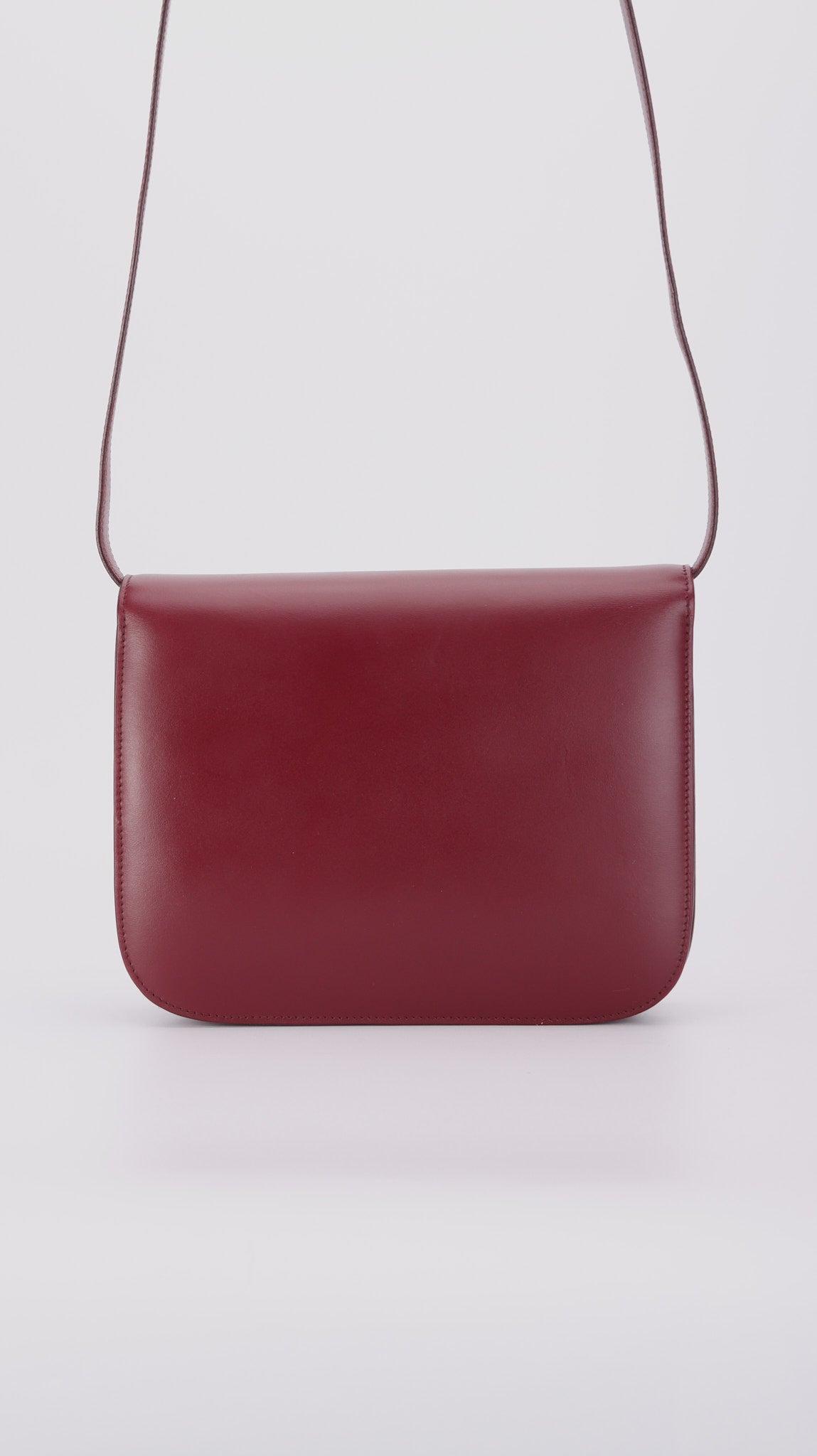 Celine Box Shoulder Bag - Burgundy