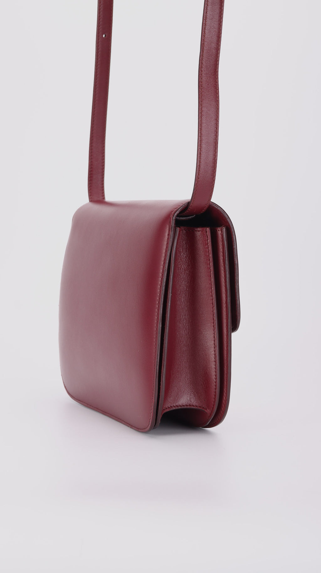 Celine Box Shoulder Bag - Burgundy