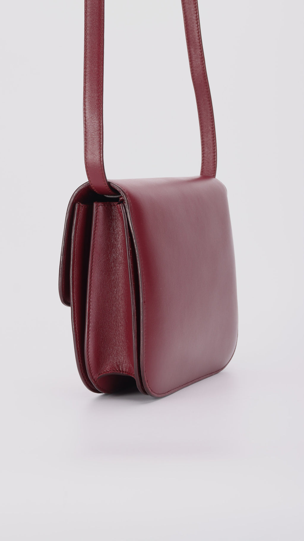 Celine Box Shoulder Bag - Burgundy
