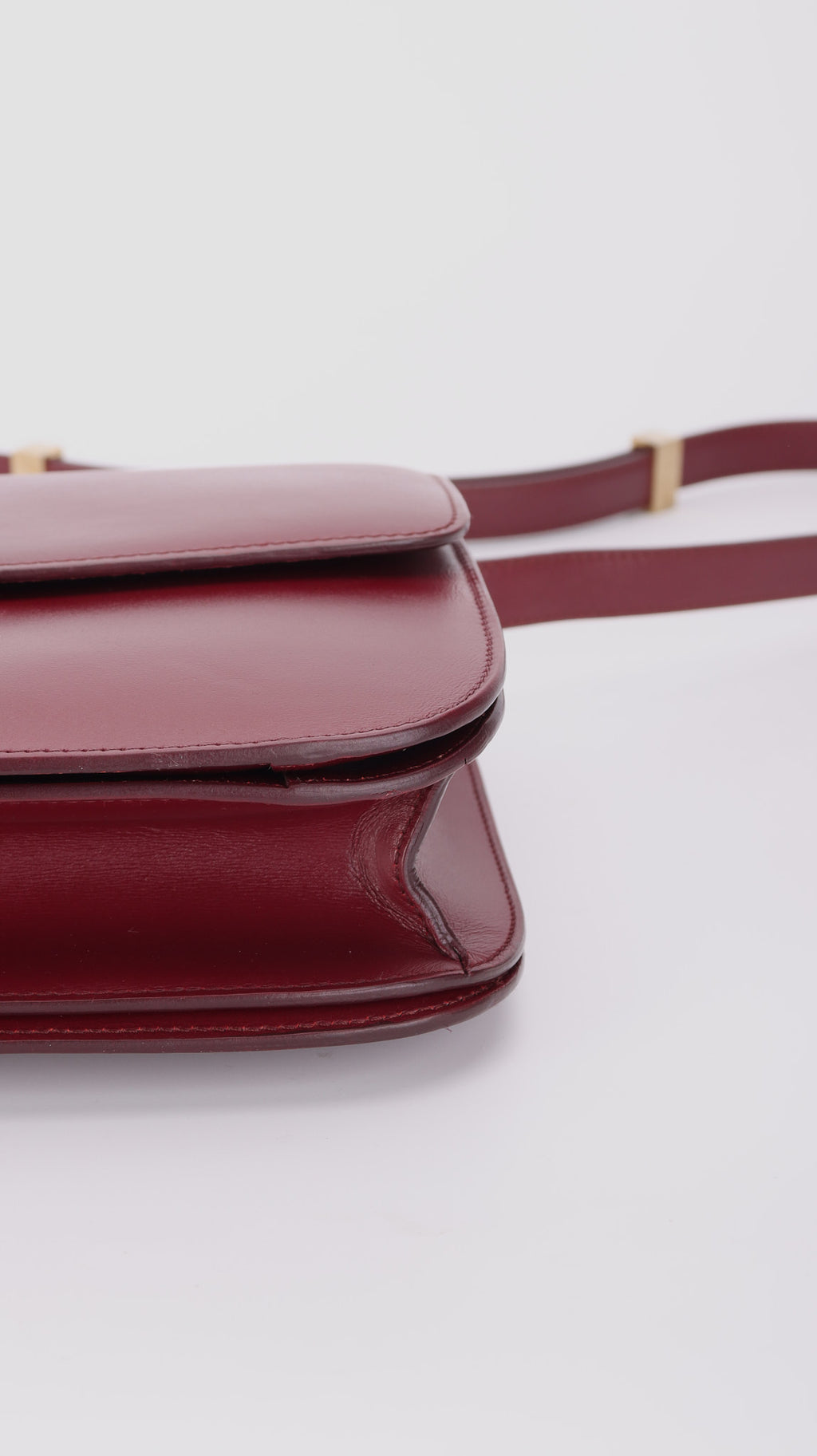 Celine Box Shoulder Bag - Burgundy
