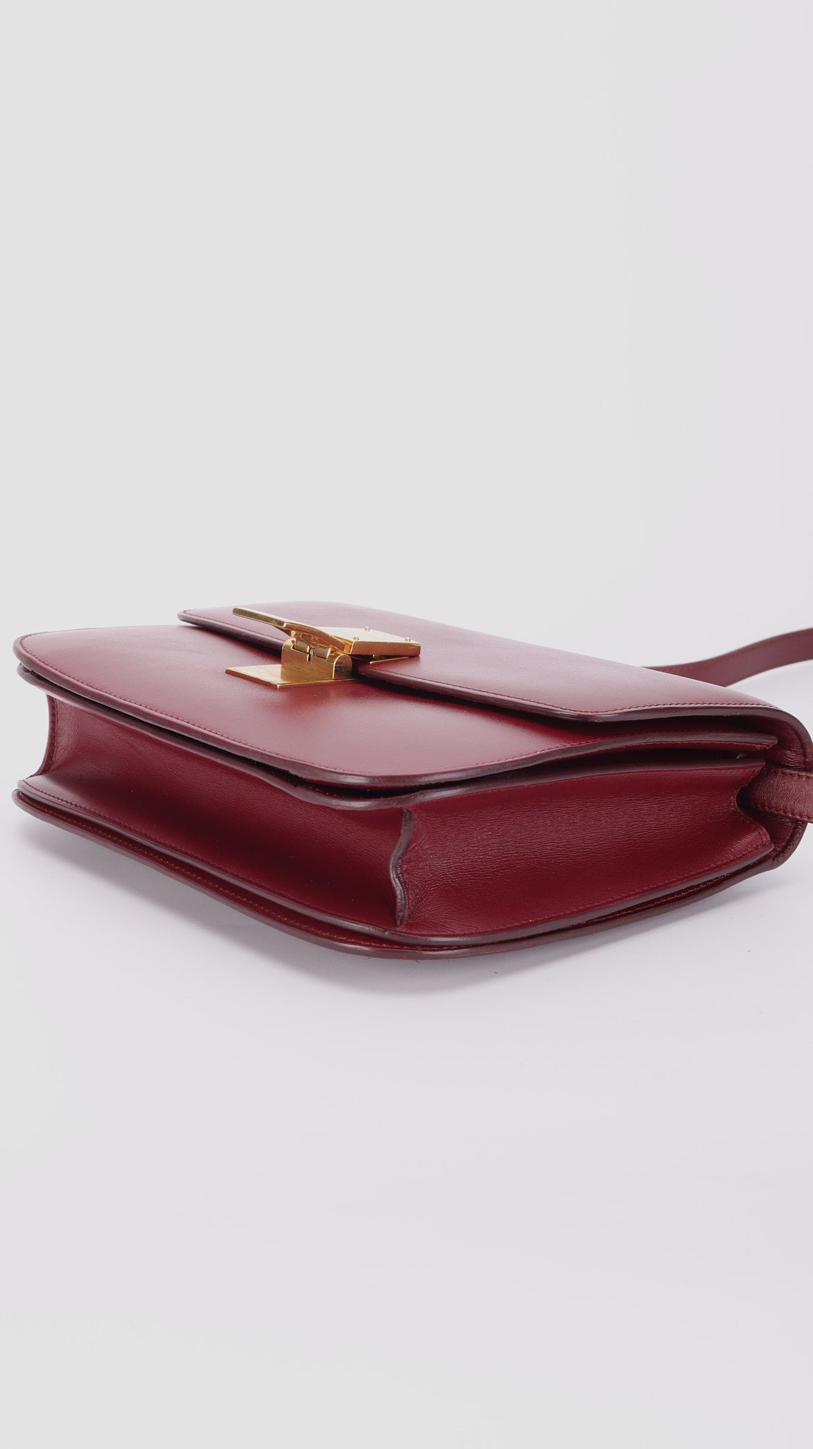 Celine Box Shoulder Bag - Burgundy
