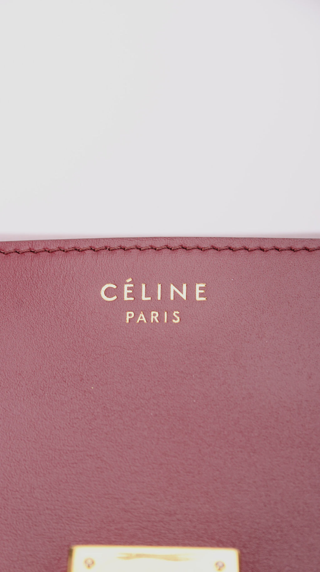 Celine Box Shoulder Bag - Burgundy