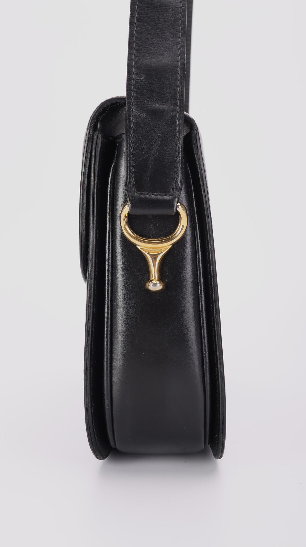 Celine Vintage Box Shoulder Bag - Black