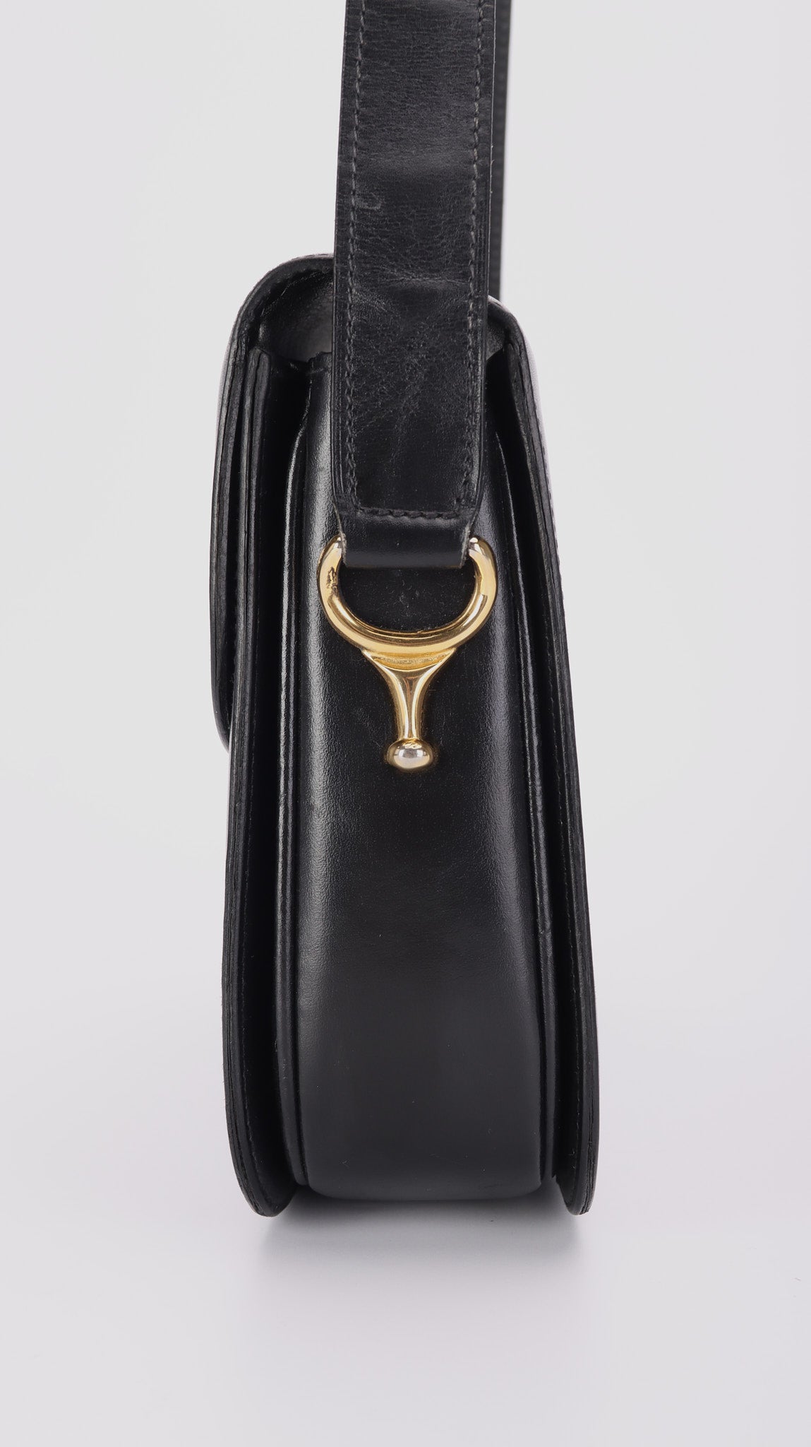 Celine Vintage Box Shoulder Bag - Black