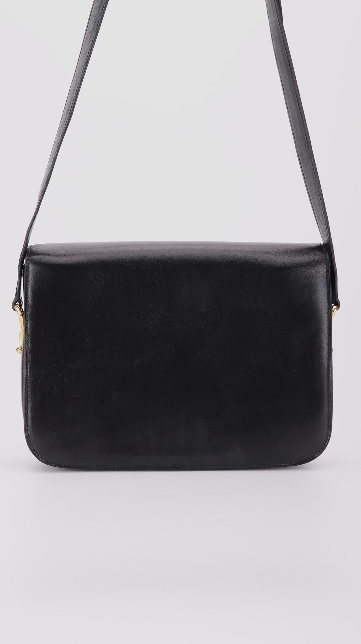 Celine Vintage Box Shoulder Bag - Black