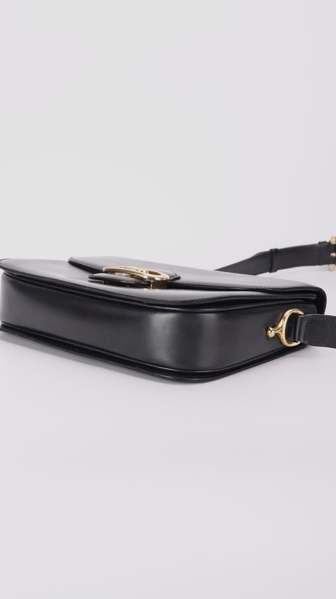 Celine Vintage Box Shoulder Bag - Black