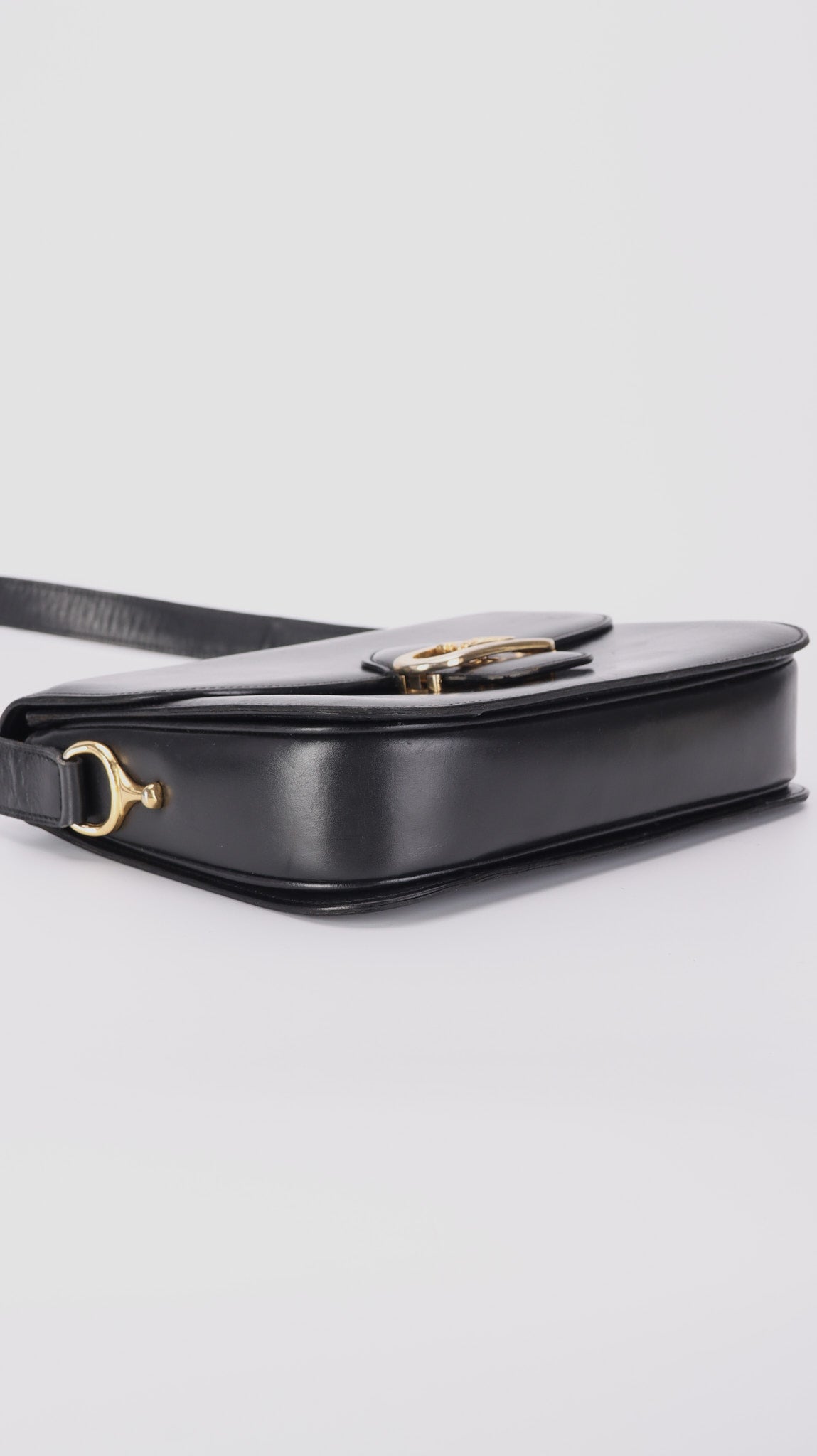 Celine Vintage Box Shoulder Bag - Black