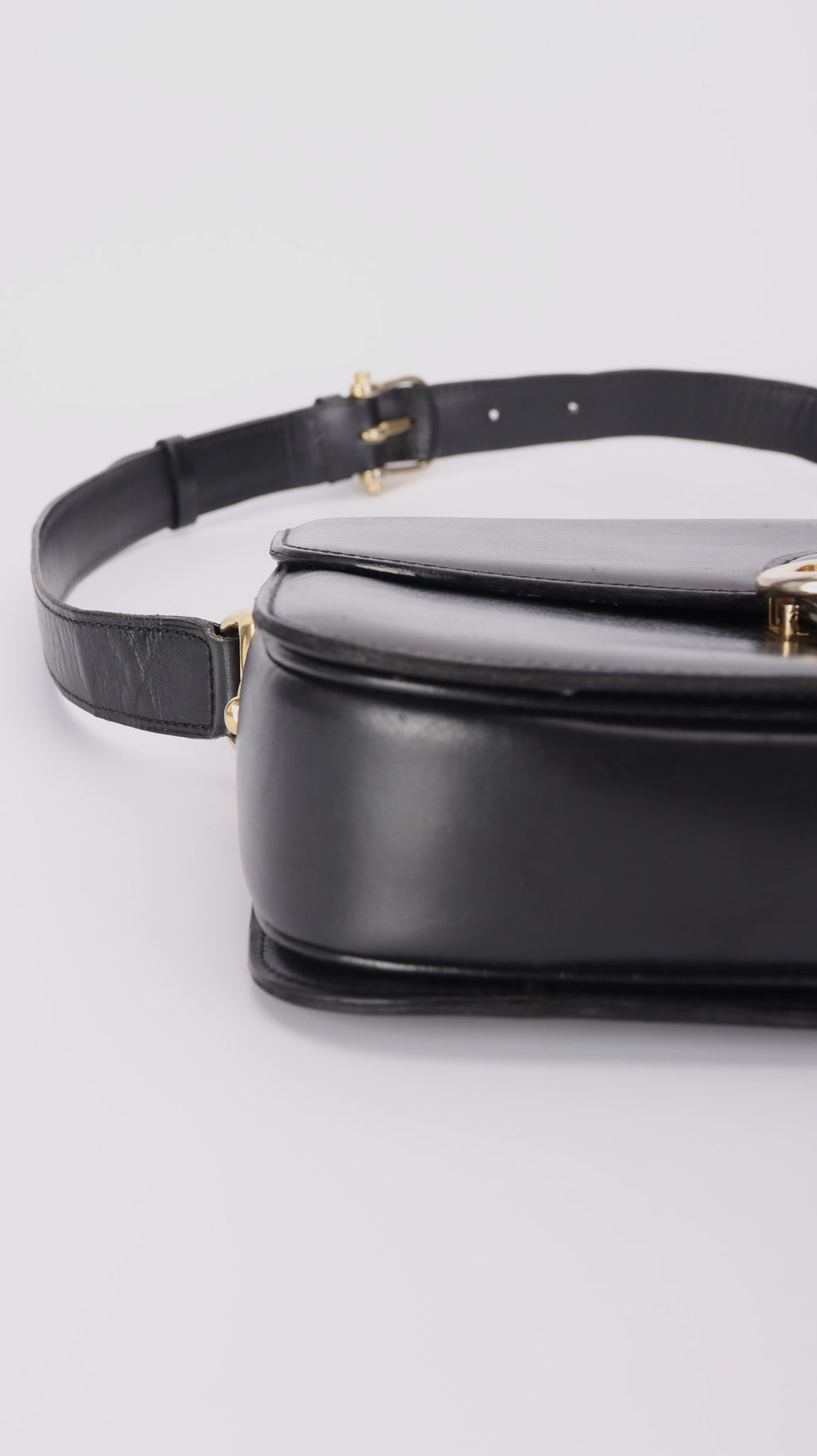 Celine Vintage Box Shoulder Bag - Black