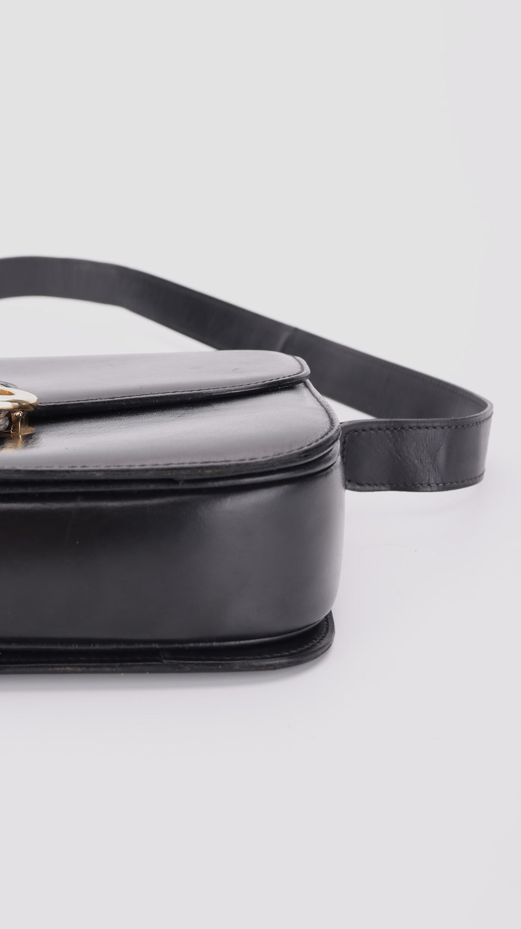 Celine Vintage Box Shoulder Bag - Black