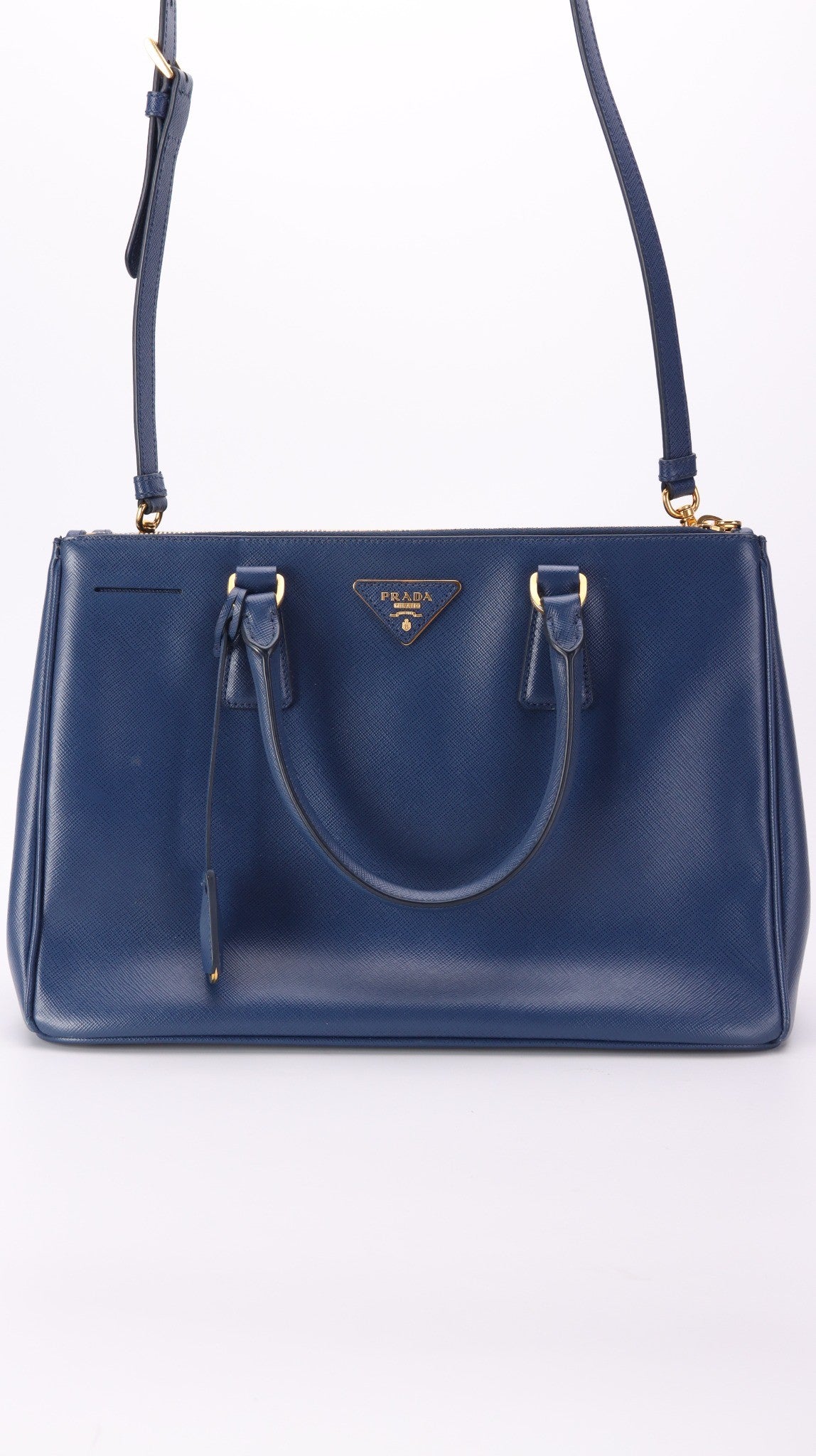 Prada Galleria Saffiano Shoulder Bag - Blue