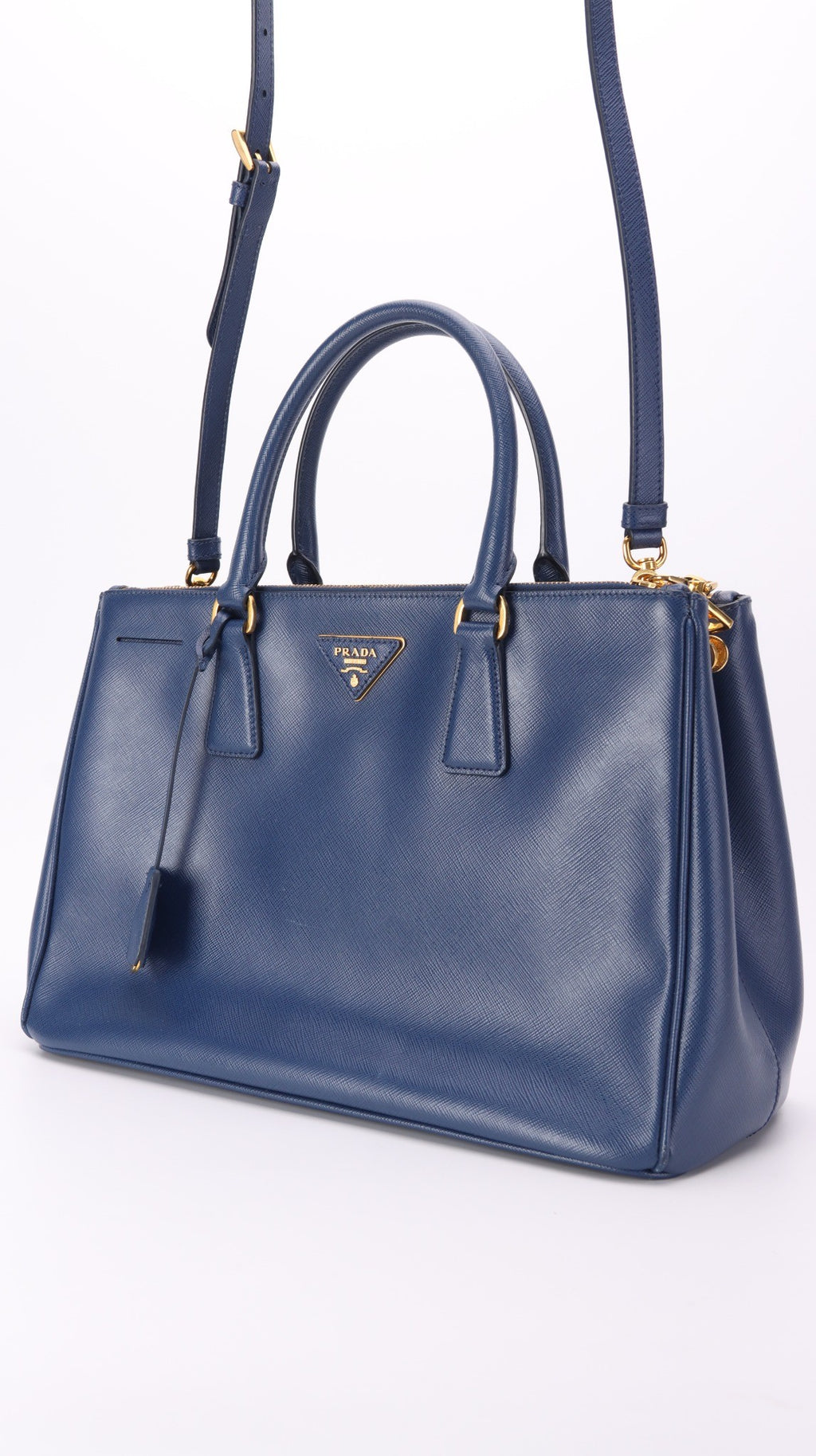 Prada Galleria Saffiano Shoulder Bag - Blue