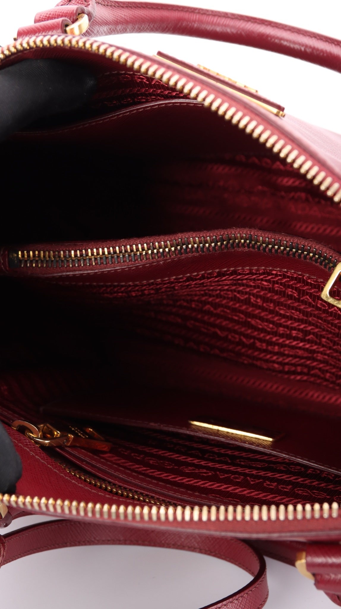 Prada Promenade Shoulder Bag - Burgundy
