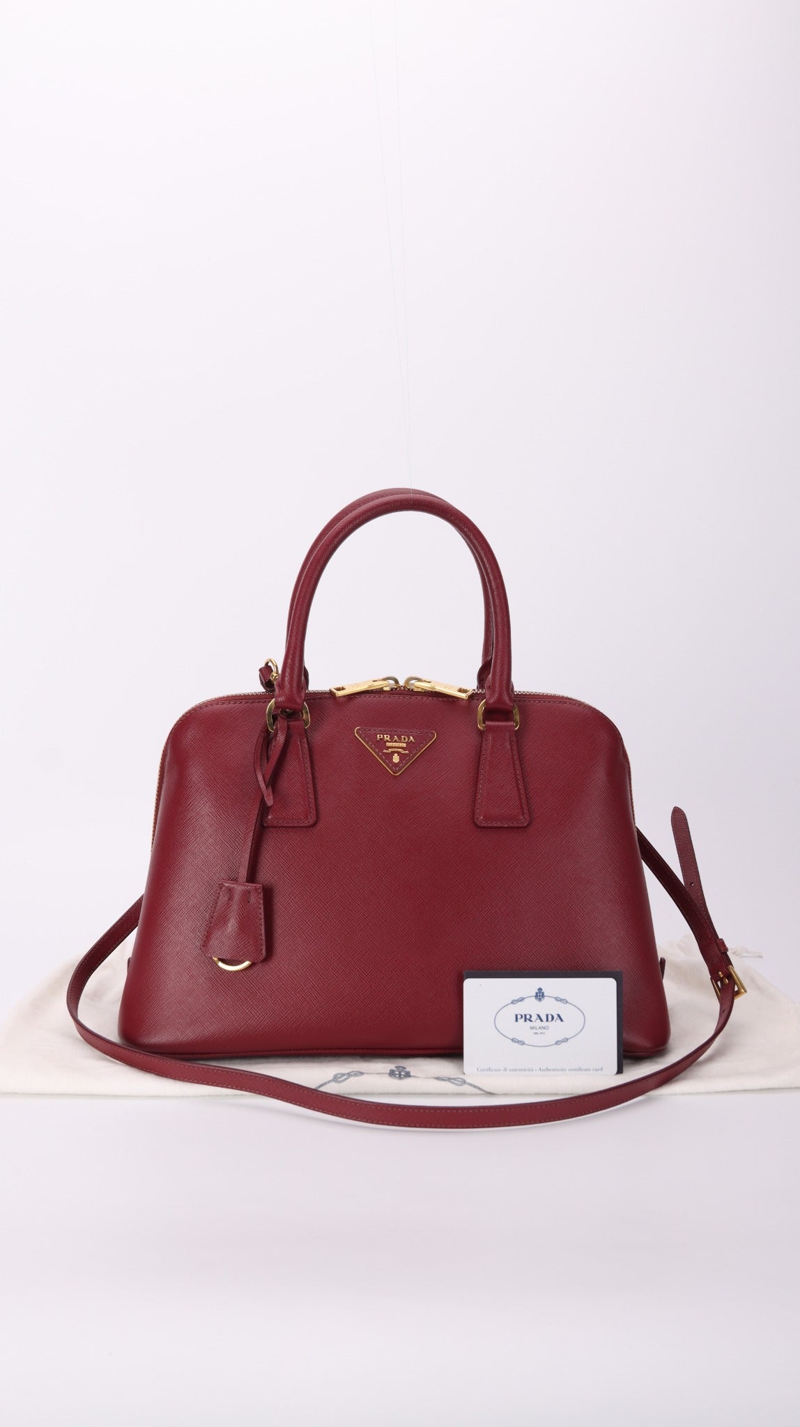 Prada Promenade Shoulder Bag - Burgundy