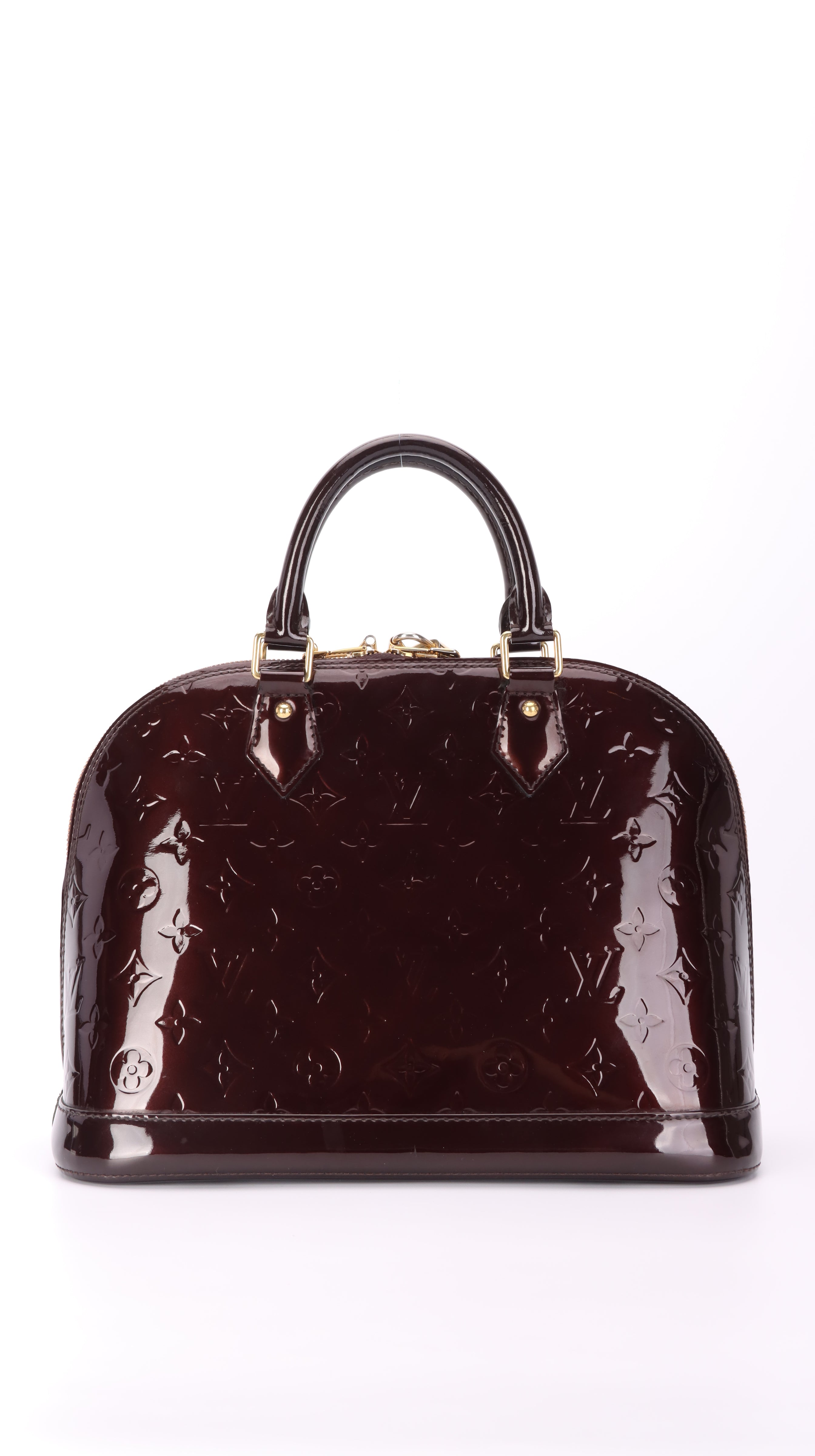 Louis Vuitton Alma Handbag - Patent Burgundy