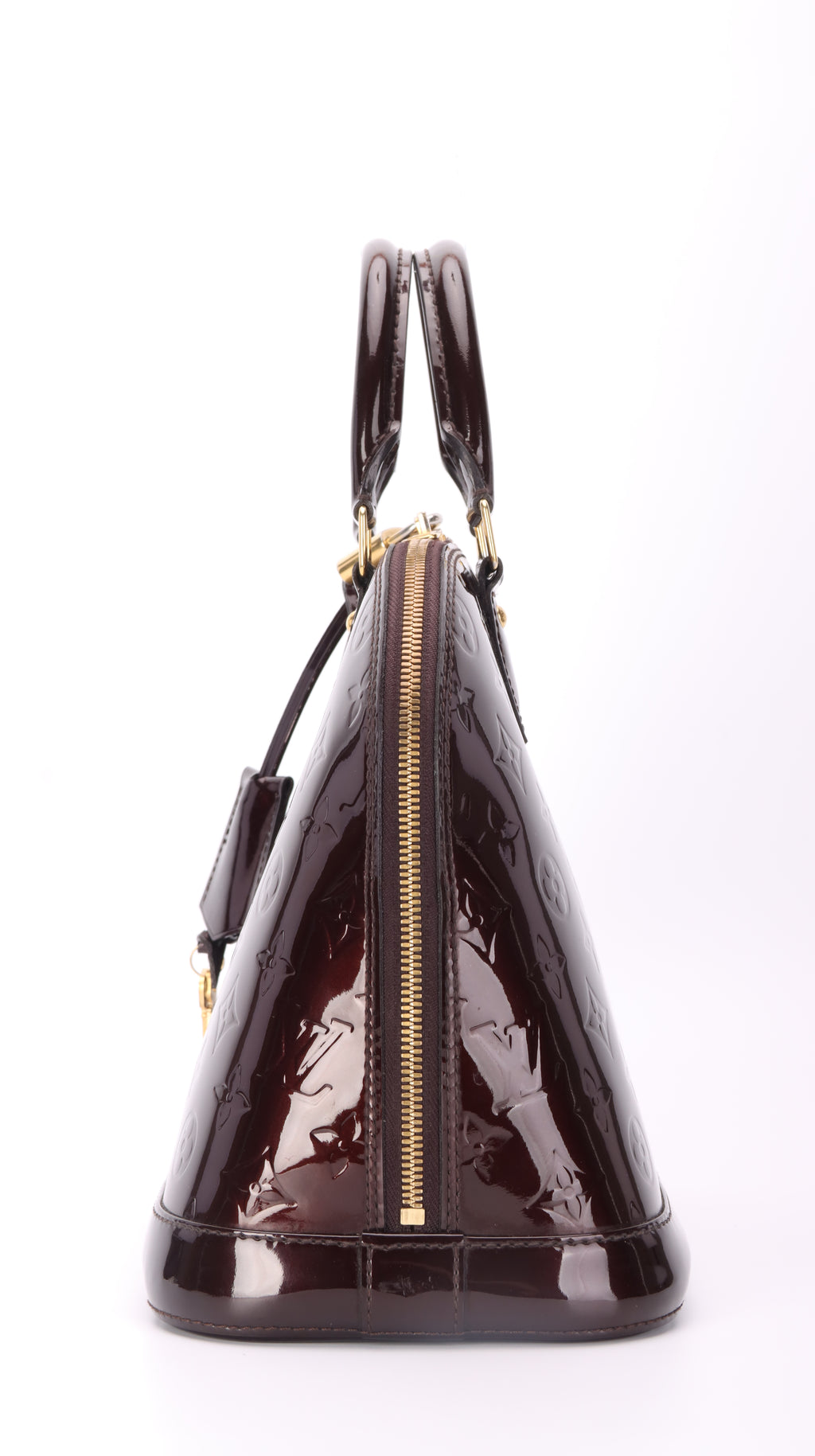 Louis Vuitton Alma Handbag - Patent Burgundy