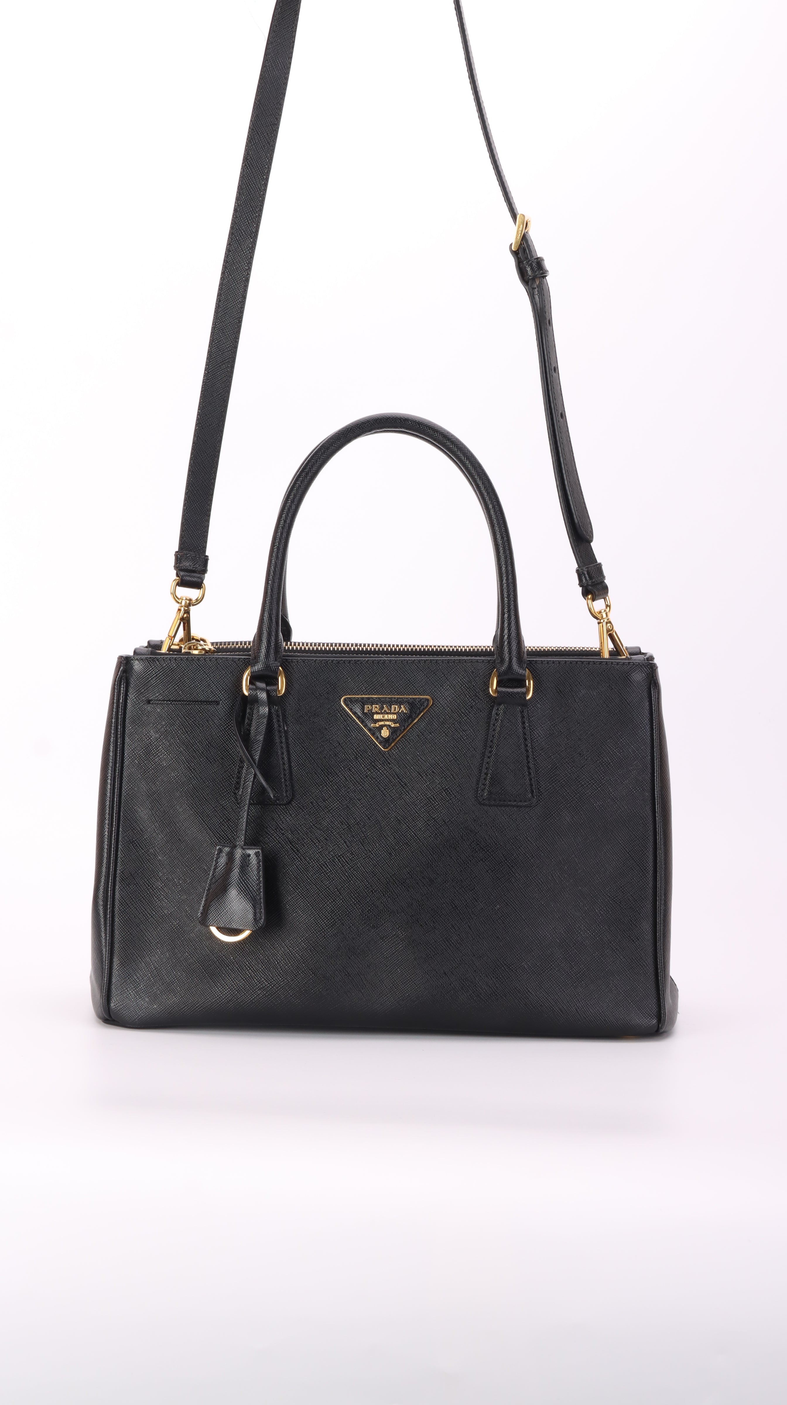 Prada Galleria Saffiano Shoulder Bag - Black