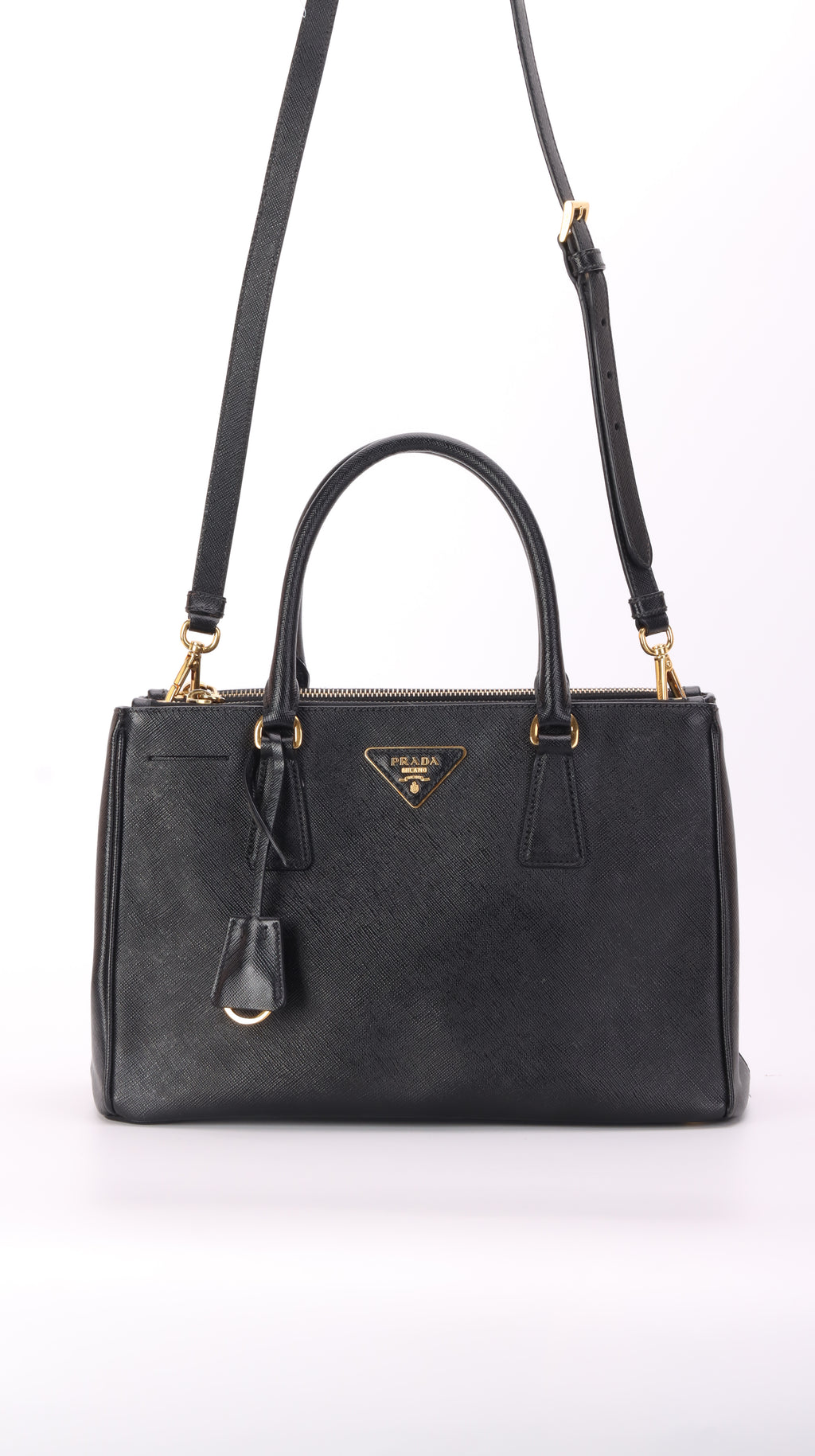 Prada Galleria Saffiano Shoulder Bag - Black