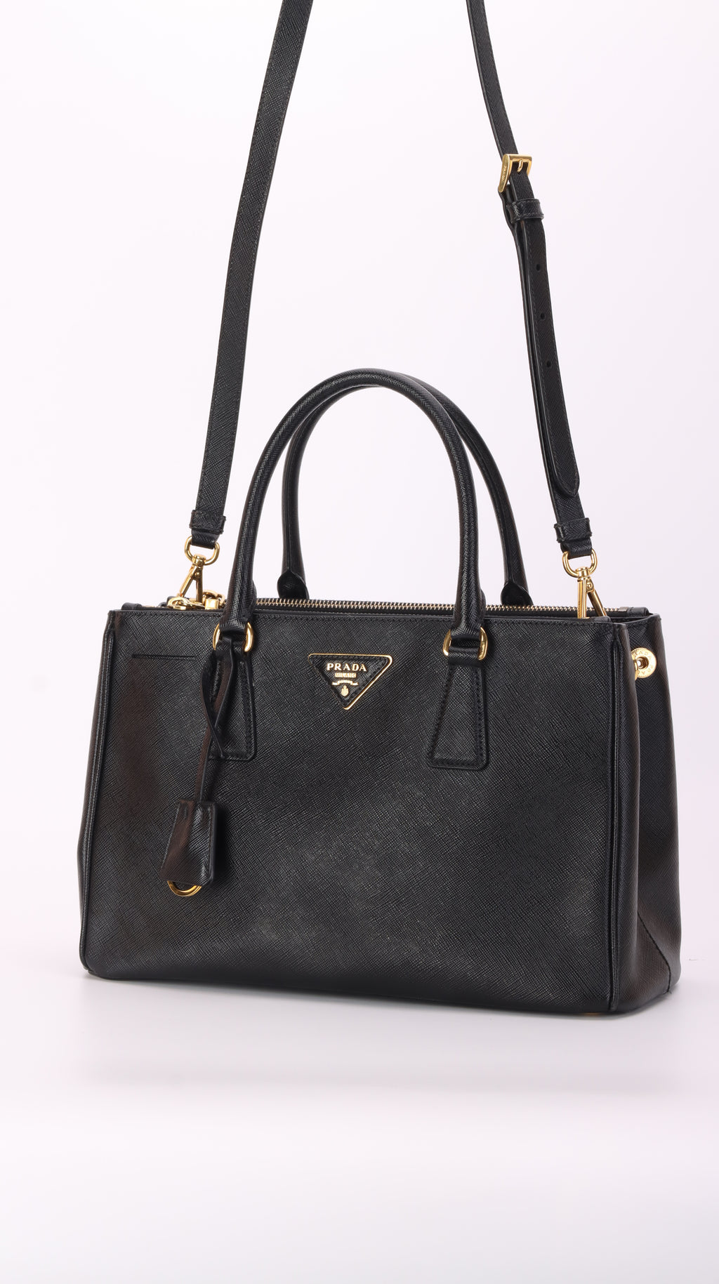 Prada Galleria Saffiano Shoulder Bag - Black