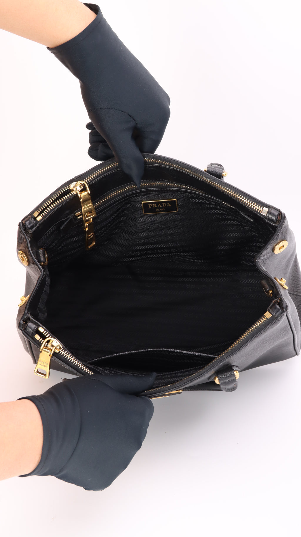 Prada Galleria Saffiano Shoulder Bag - Black