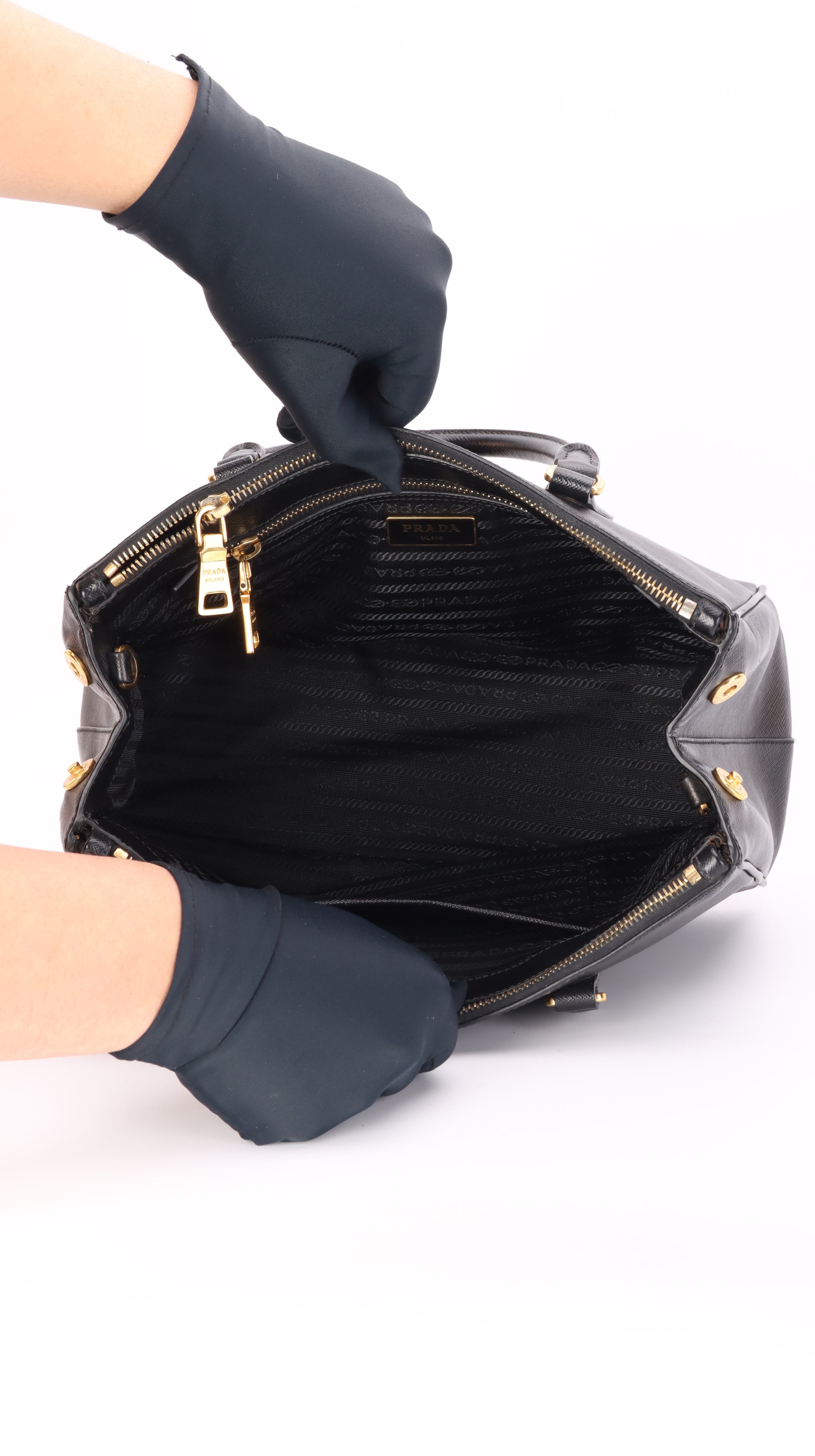 Prada Galleria Saffiano Shoulder Bag - Black